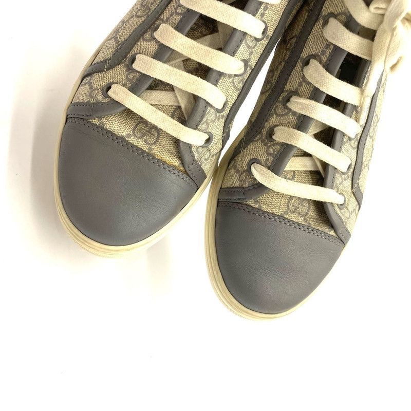 Gucci Gucci Grey High-Top Sneakers with Double G Size US 5.5 / EU 38 - 4 Thumbnail