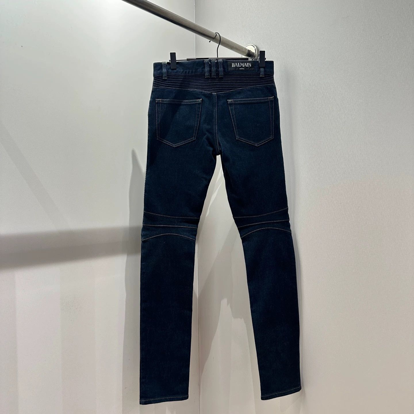 Balmain Balmain feb256 logo slogan stretch slim fit jeans 28W Size US 28 / EU 44 - 1 Thumbnail