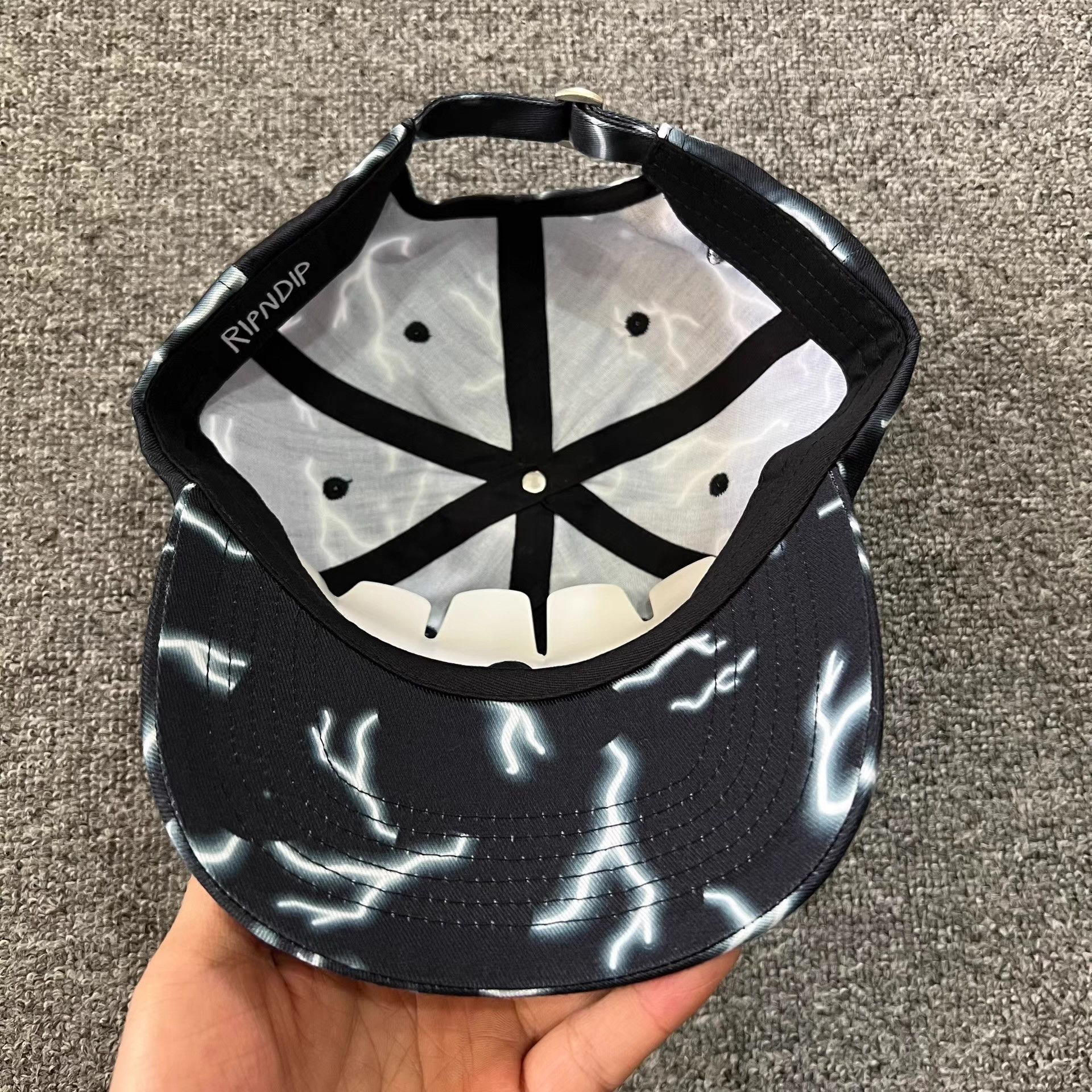 RIPNDIP Ripndipembroideredightningkungfucatcurvedbrimbaseball cap Q7 Size ONE SIZE - 5 Thumbnail