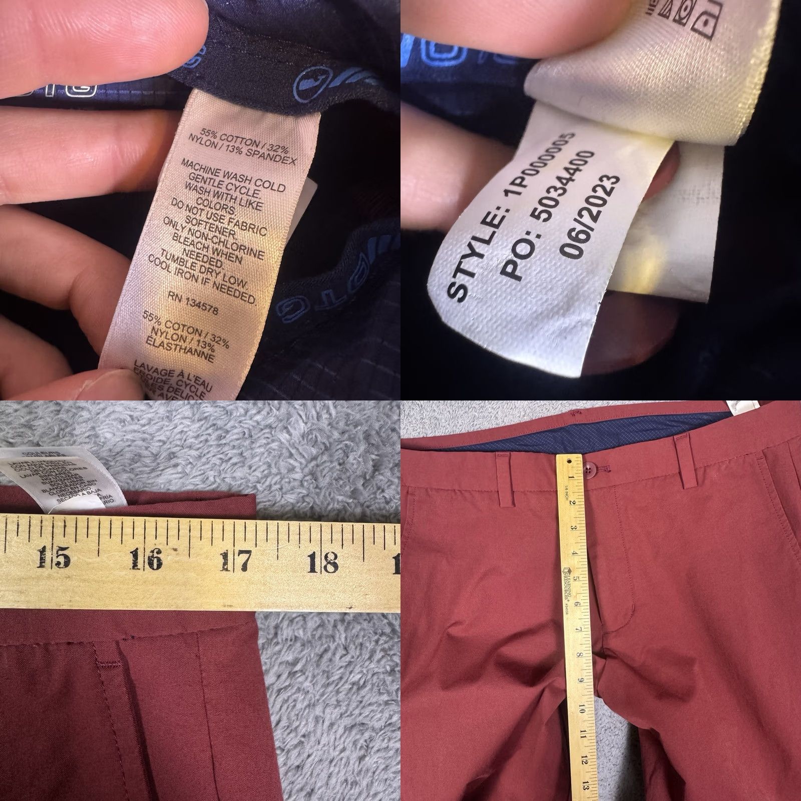 Vineyard Vines Vineyard Vines OTG Mens Pants Red On The Go Casual Golf Performance Size US 34 / EU 50 - 8 Thumbnail