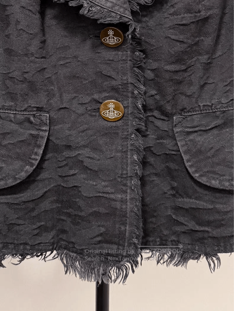 Vivienne Westwood Vivienne Westwood Fringed Denim Heart Collar Suit Size M / US 6-8 / IT 42-44 - 6 Thumbnail