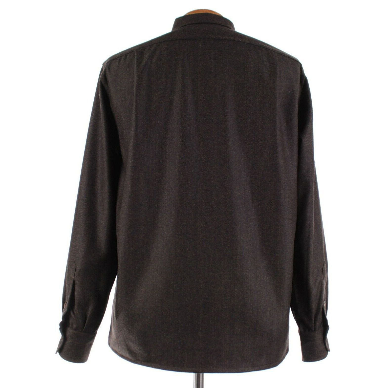 Luciano Barbera Luciano Barbera Overshirt Size L US In Brown Wool Blend Size US L / EU 52-54 / 3 - 5 Thumbnail