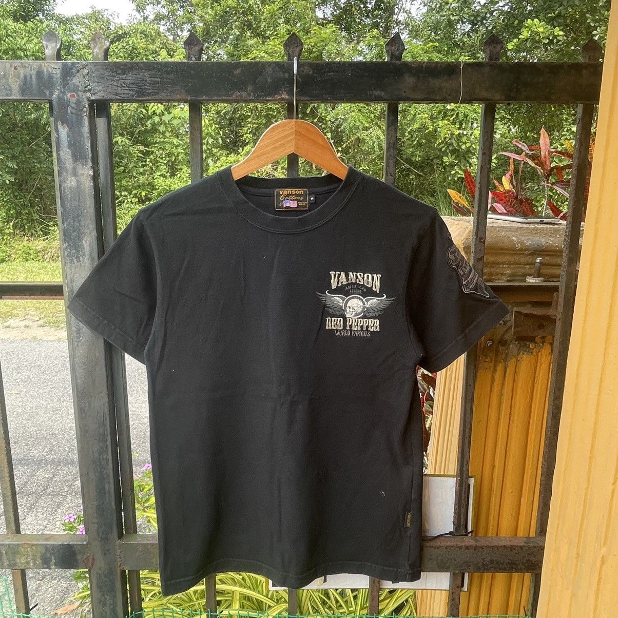 Vanson Leathers 🔥Vanson Leather Red Pepper Embroidered Big Skull Logo Tee Size US S / EU 44-46 / 1 - 1 Thumbnail