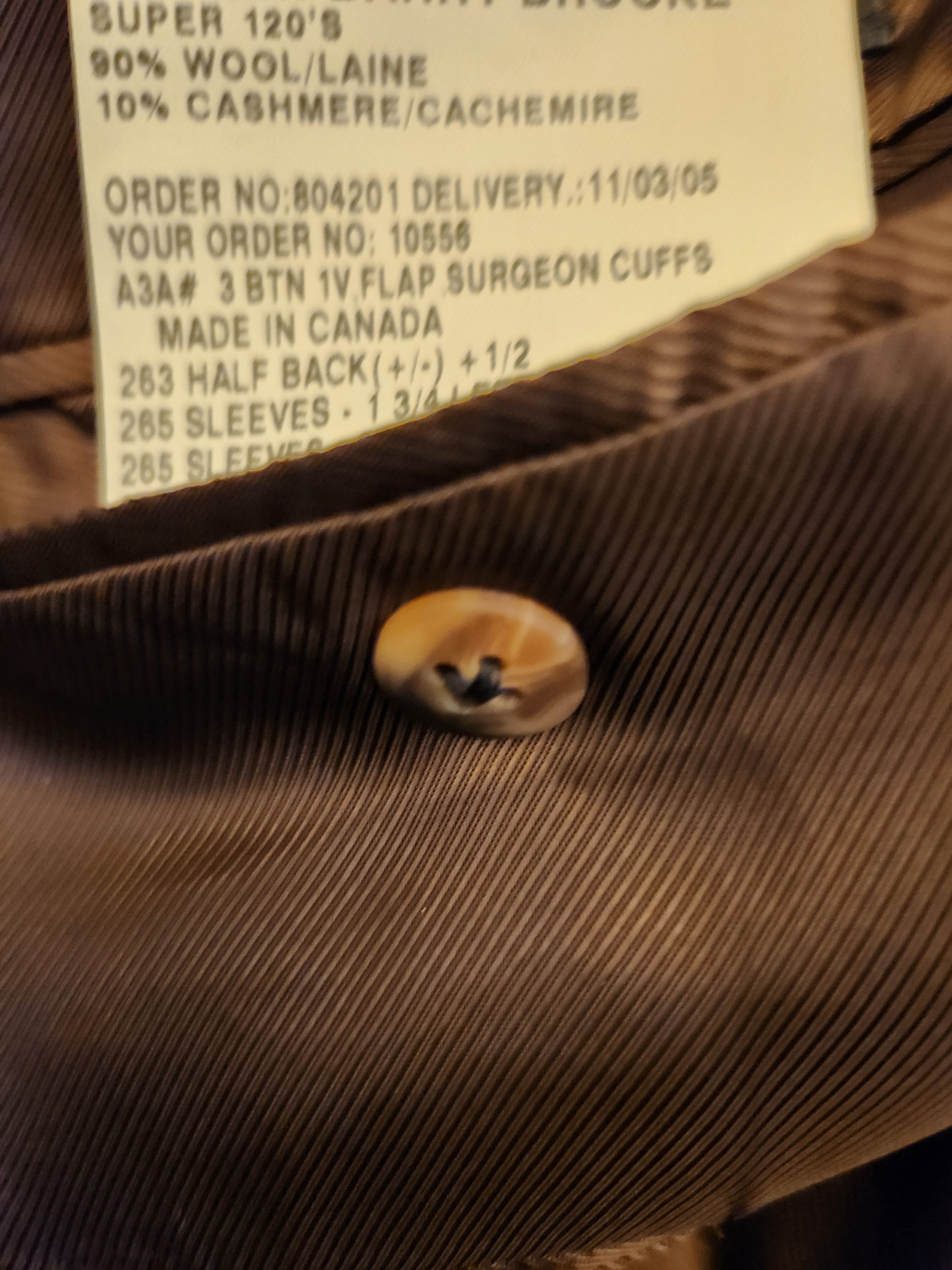 Samuelsohn Vintage Wool/Cashmere 3 Button Plaid Blazer Size 46R - 6 Thumbnail