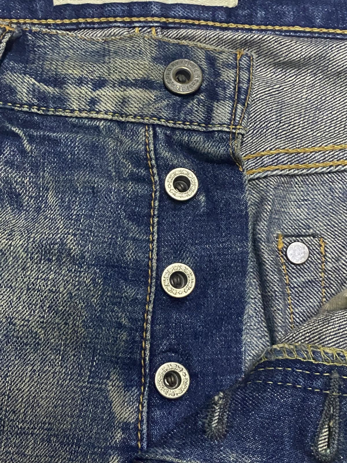 FDMTL Classic Straight Denim Crazy Mud Wash Jeans Size US 33 - 14 Thumbnail