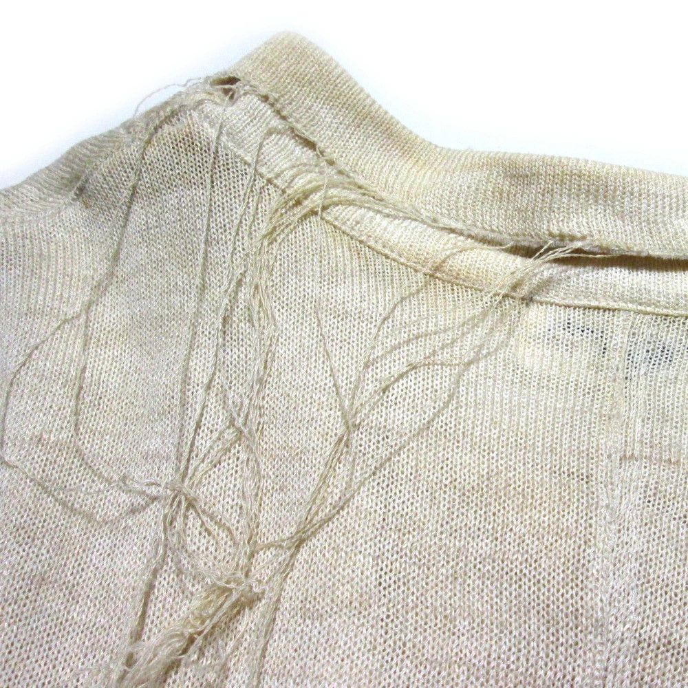 Yohji Yamamoto Yohji Yamamoto Pour Homme Fringe Linen Knit Vest Size US XL / EU 56 / 4 - 3 Thumbnail