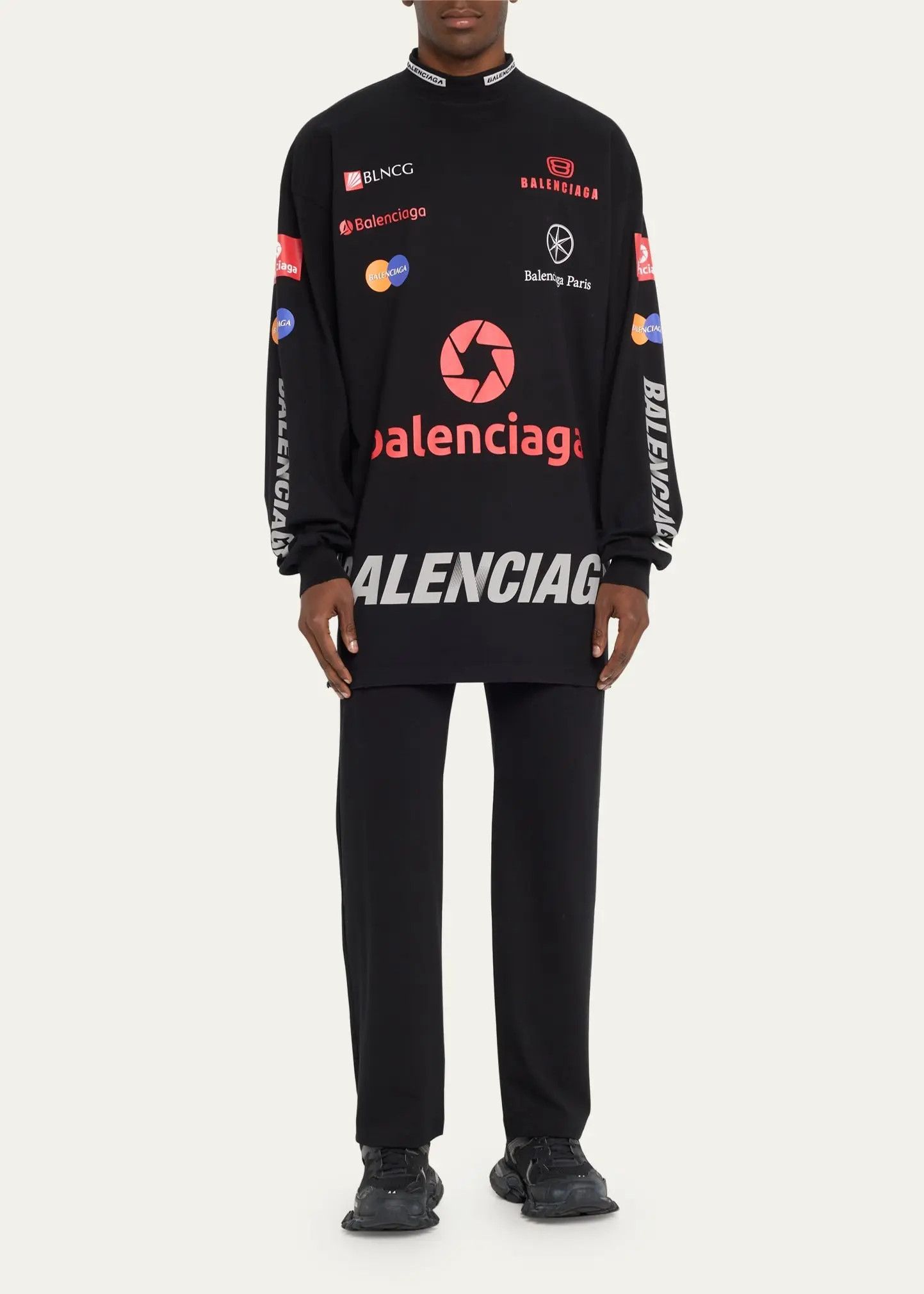 Balenciaga CC27 Top League Long Sleeve T-Shirt Oversized Size US XL / EU 56 / 4 - 2 Thumbnail