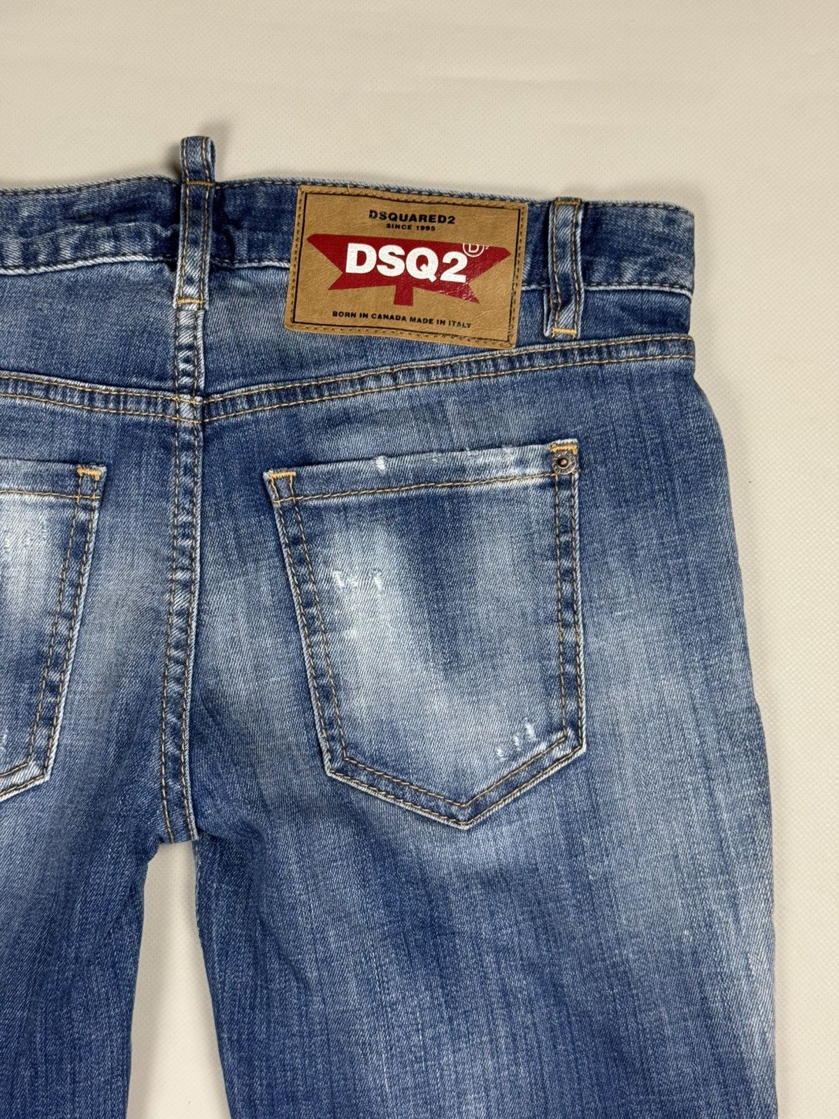 Dsquared2 Dsquared2 Medium Waist Flare Jean Distressed Denim Jeans Size 27" / US 4 / IT 40 - 24 Thumbnail