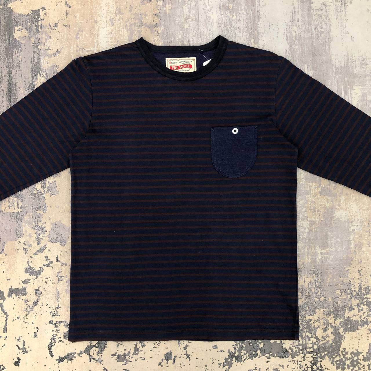 Japanese Brand T194 MITSUMINE MADE IN JAPAN X TRE MONT STRIPE TEE Size L / US 10 / IT 46 - 3 Thumbnail