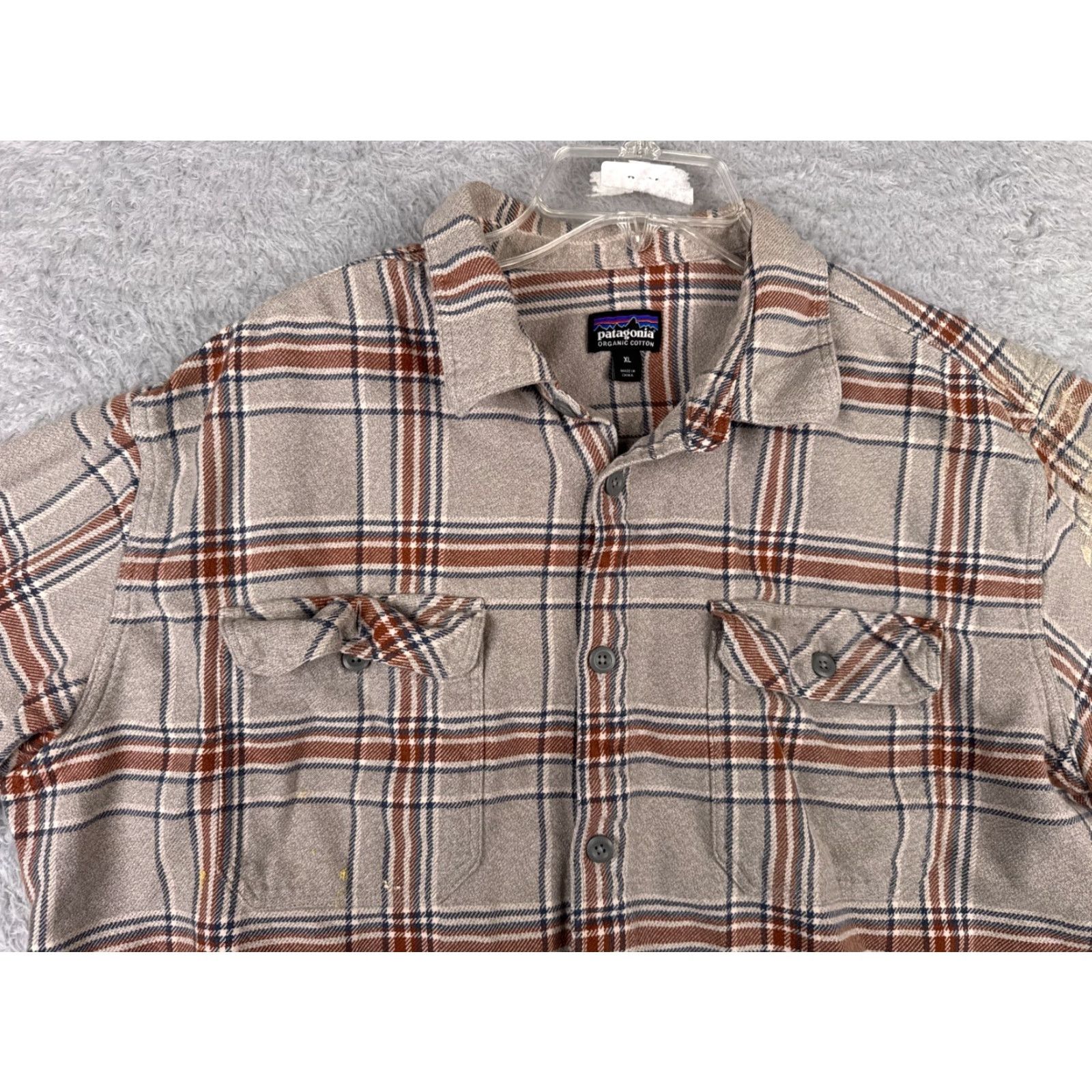 Patagonia Patagonia Shirt Mens Regular XL Gray Plaid Cotton Long Sleeve Button-Up Fjord Flannel - Lightweight Fjord Flannel - Classic Casual Shirt Size US XL / EU 56 / 4 - 2 Thumbnail