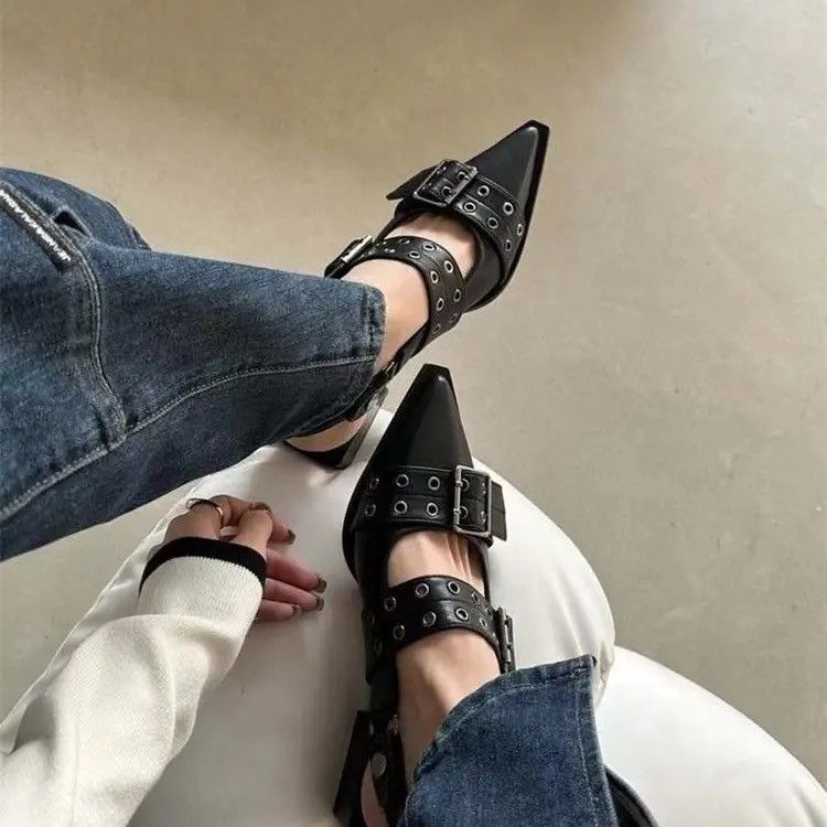 Japanese Brand × Vintage Streetwear Gothic Retro Vintage Style PU Leather Boots Heels Size US 6.5 / IT 36.5 - 2 Thumbnail