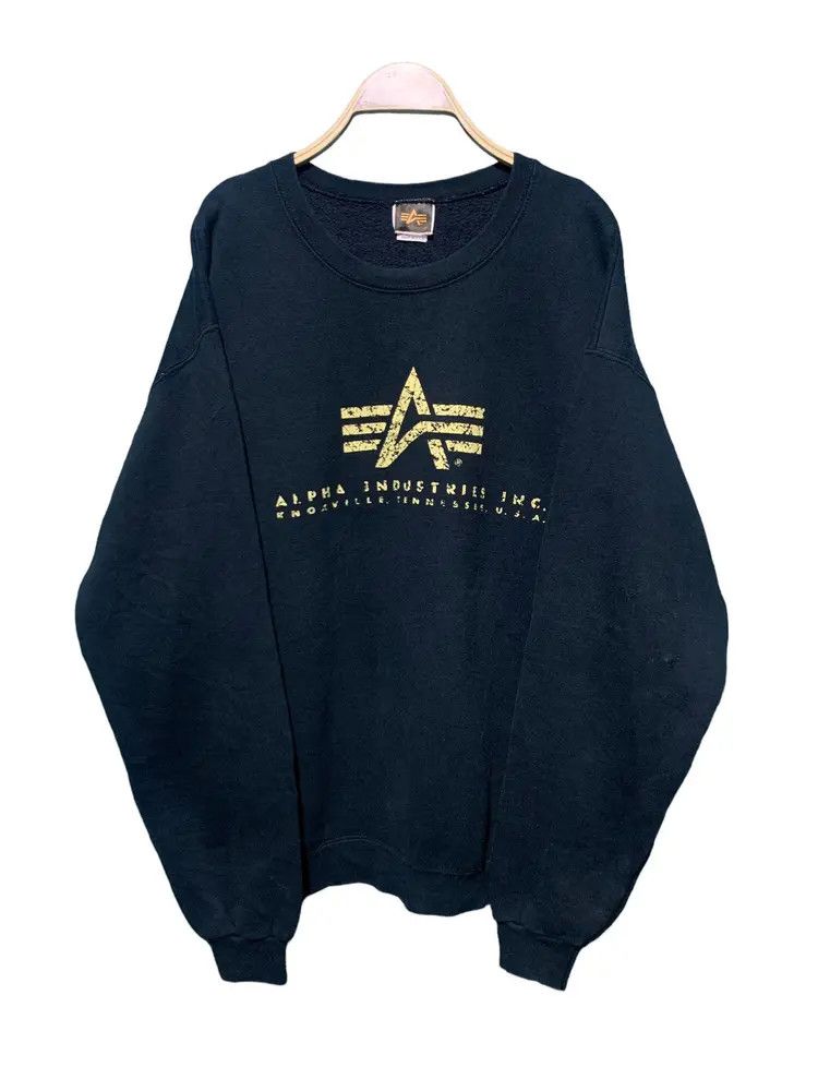 Alpha Industries Vintage Alpha industries baggy sweatshirt Size US L / EU 52-54 / 3 - 1 Thumbnail