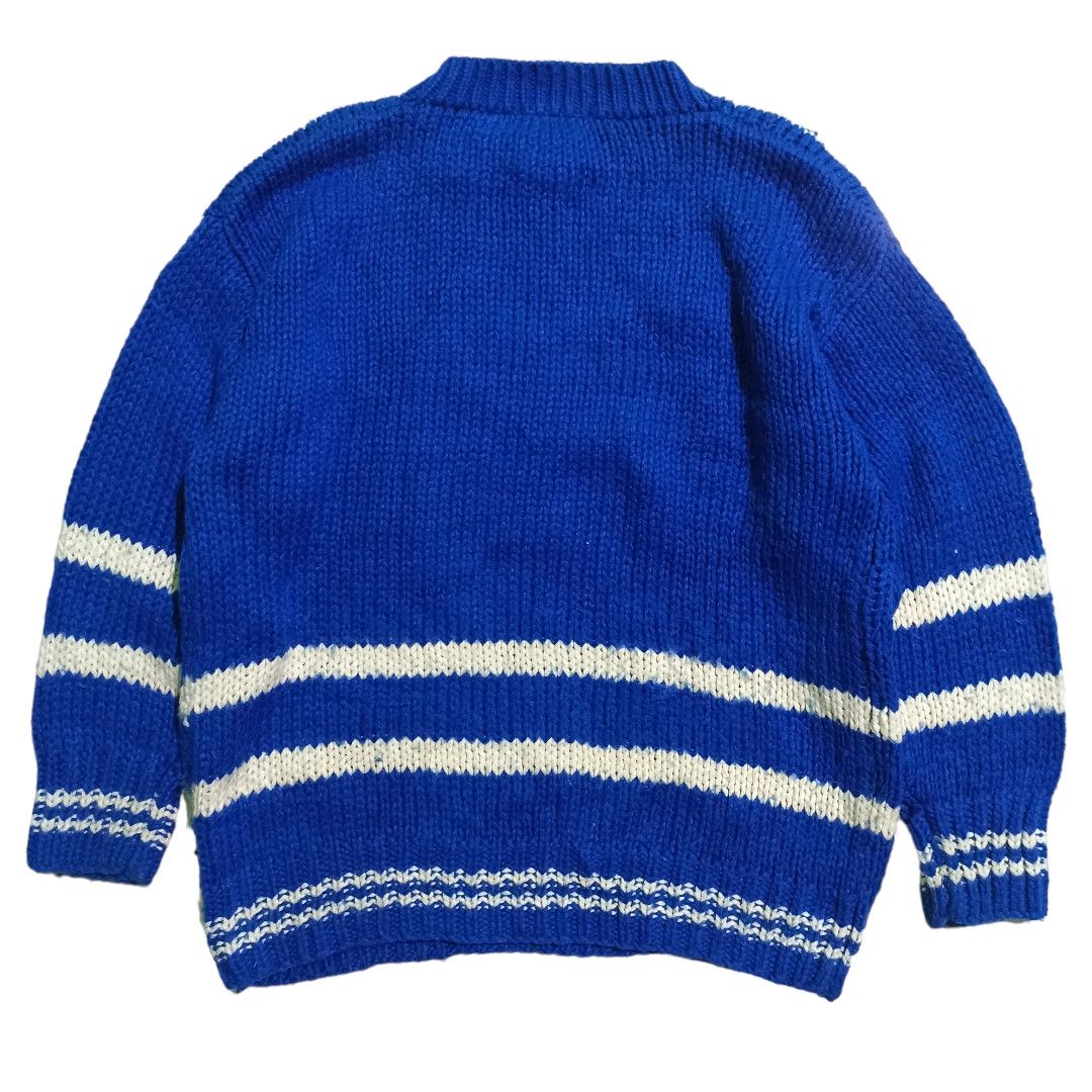 Other Vintage 90s Extra Touch Blue White Knitwear Size L / US 10 / IT 46 - 2 Thumbnail