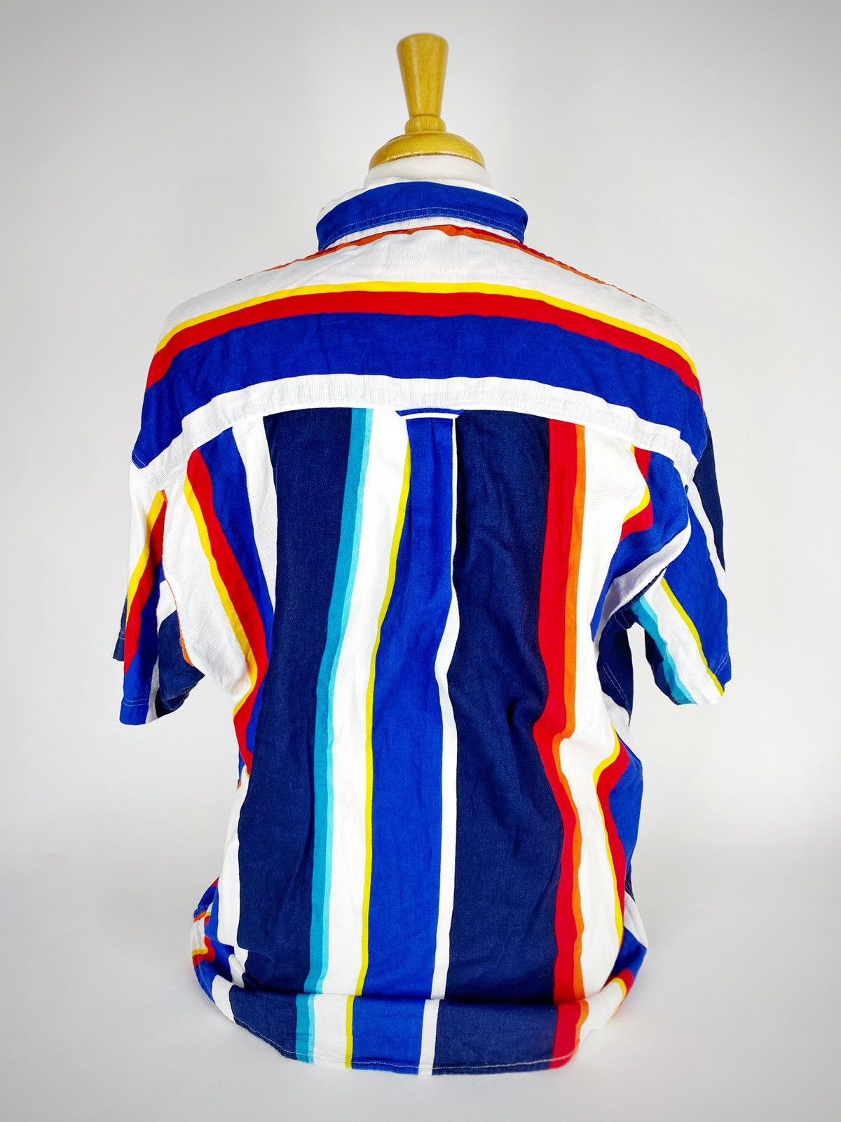 Chaps Ralph Lauren × Vintage 90's Chaps Ralph Lauren Rainbow Striped Button Up Shirt Size US L / EU 52-54 / 3 - 5 Thumbnail