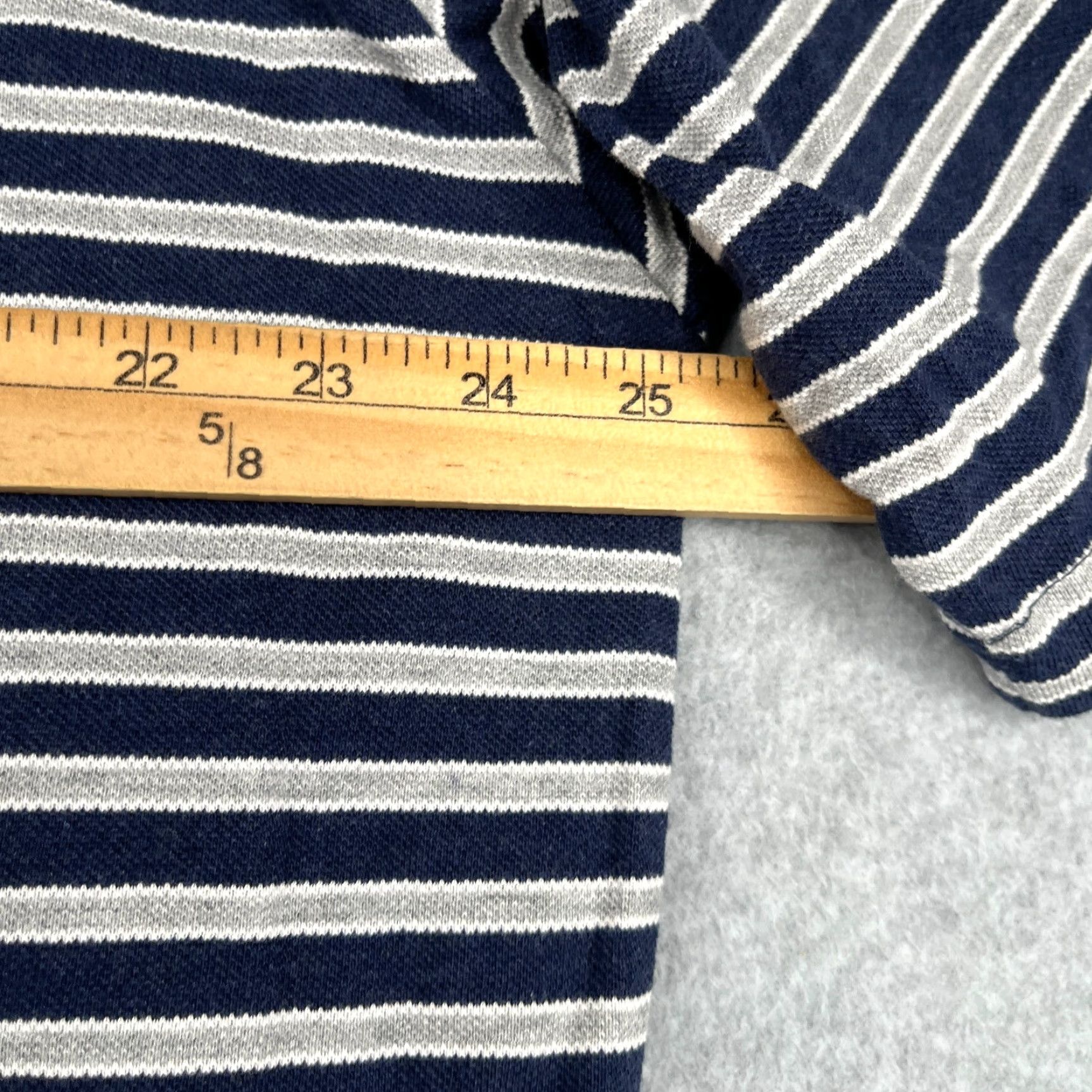 Vintage Alan Flusser Polo Shirt XL Navy Blue White Striped Preppy Mens New NWT Size US XL / EU 56 / 4 - 7 Thumbnail