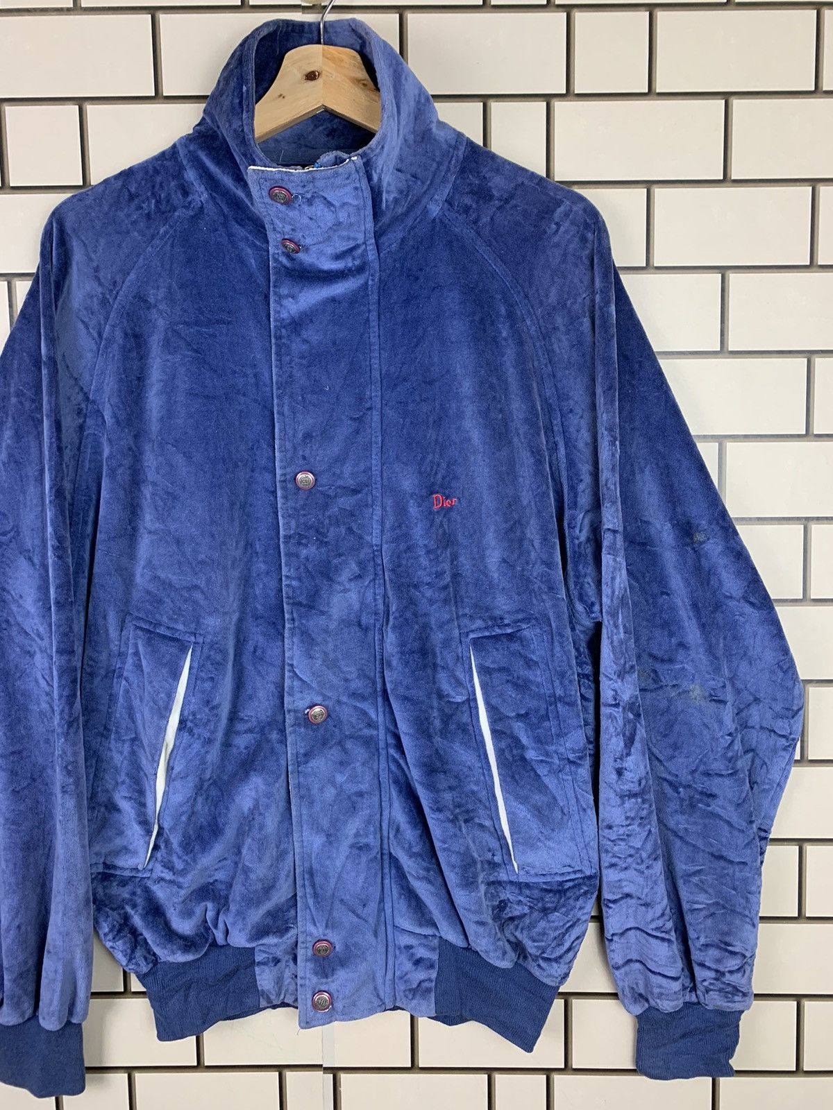 Christian Dior Monsieur Vintage Christian Dior Blue Velvet Jacket Size US L / EU 52-54 / 3 - 9 Thumbnail