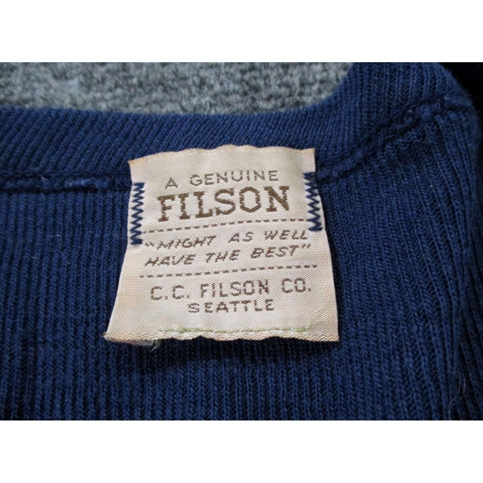Filson VINTAGE Filson Sweater Mens S Blue Lightweight Pullover USA 50s 60s Size US S / EU 44-46 / 1 - 6 Thumbnail