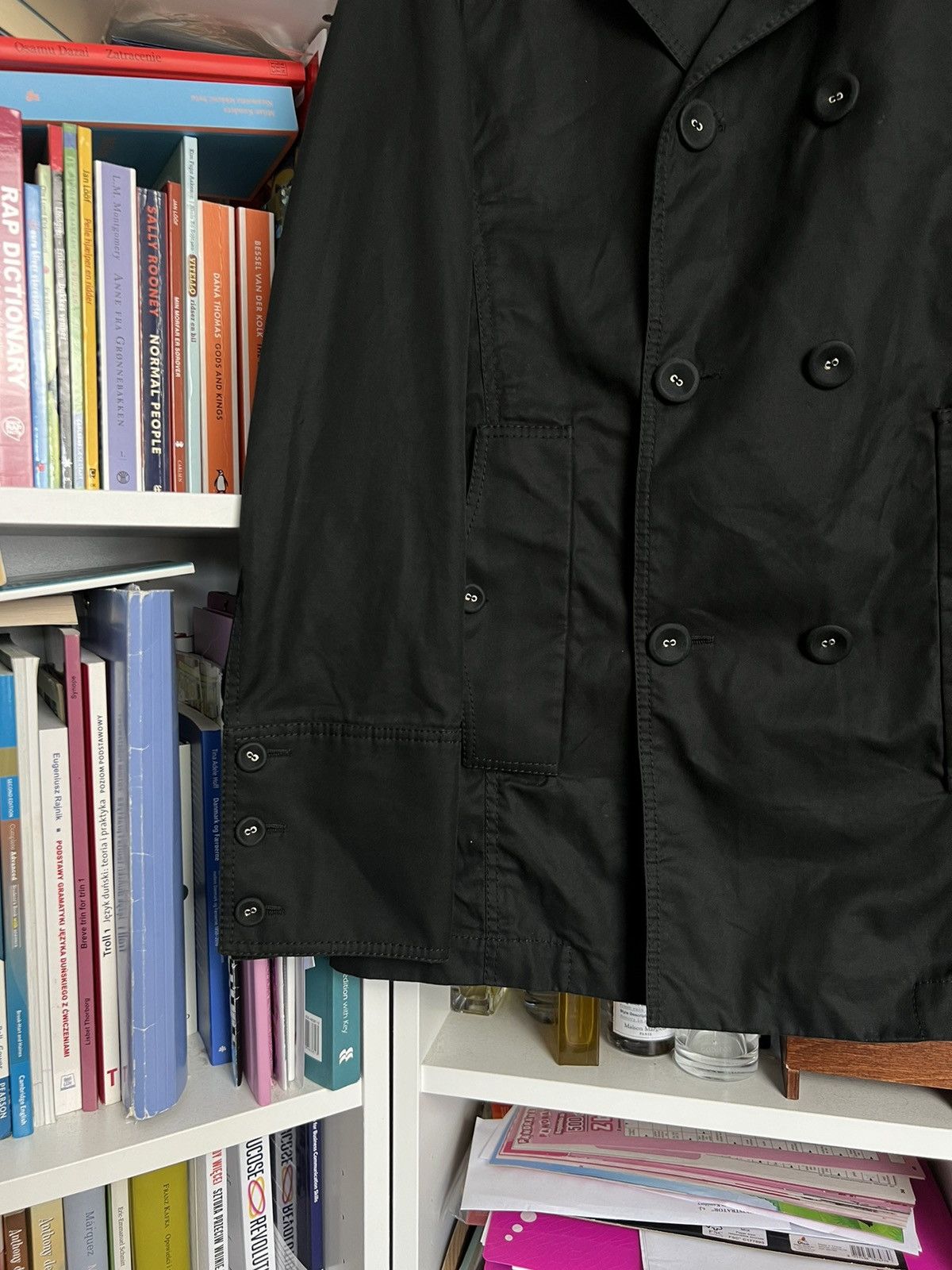 Balenciaga × Designer Balenciaga Paris black cotton coat jacket S designer archive Size S / US 4 / IT 40 - 5 Thumbnail