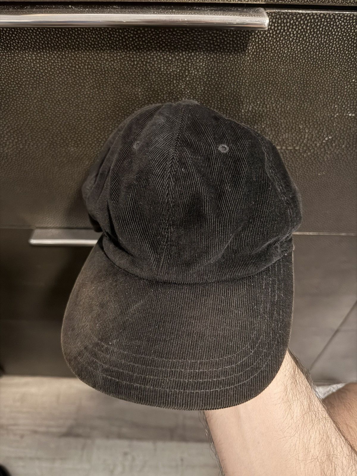 Saint Laurent Paris Saint Laurent Paris Black Cotton Velour Cap Size ONE SIZE - 1 Thumbnail