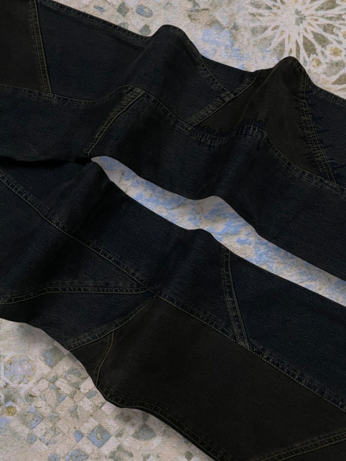 Tornado Mart Rare 90’s Japan Tornado Mart Cowboy Patchwork Flared Denim Size US 29 - 13 Thumbnail