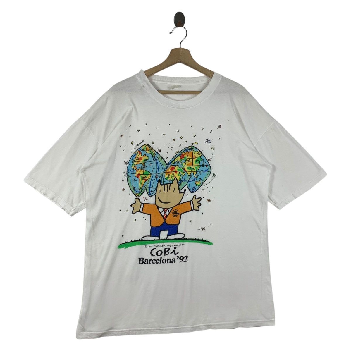 Vintage Vintage COBI barcelona 92 maskot tee shirt Size US XL / EU 56 / 4 - 1 Thumbnail