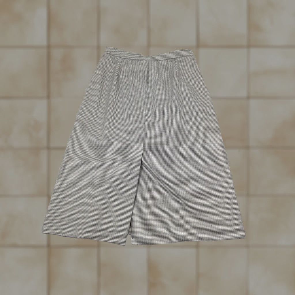 Evan Picone VINTAGE Evan Picone Skirt Womens 8 Gray Houndstooth 100% Wool A-Line 70s 80s 90s City Size 30" / US 8 / IT 44 - 1 Thumbnail