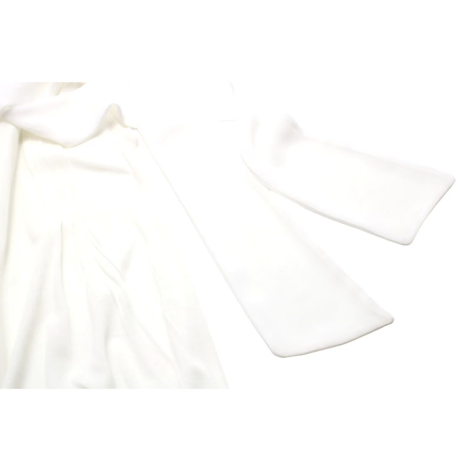 Massimo Dutti MASSIMO DUTTI 6891 T-Shirt Women's LARGE Sleeveless Pleated Tricot White Size L / US 10 / IT 46 - 5 Thumbnail