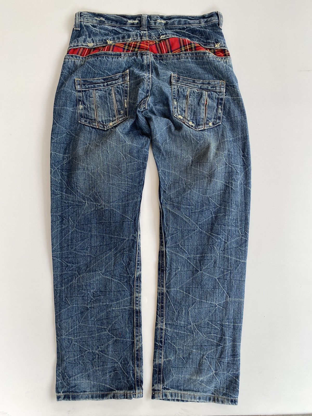 Japanese Brand × Vintage Vintage Denim Double Waist Flared Size US 32 / EU 48 - 2 Thumbnail