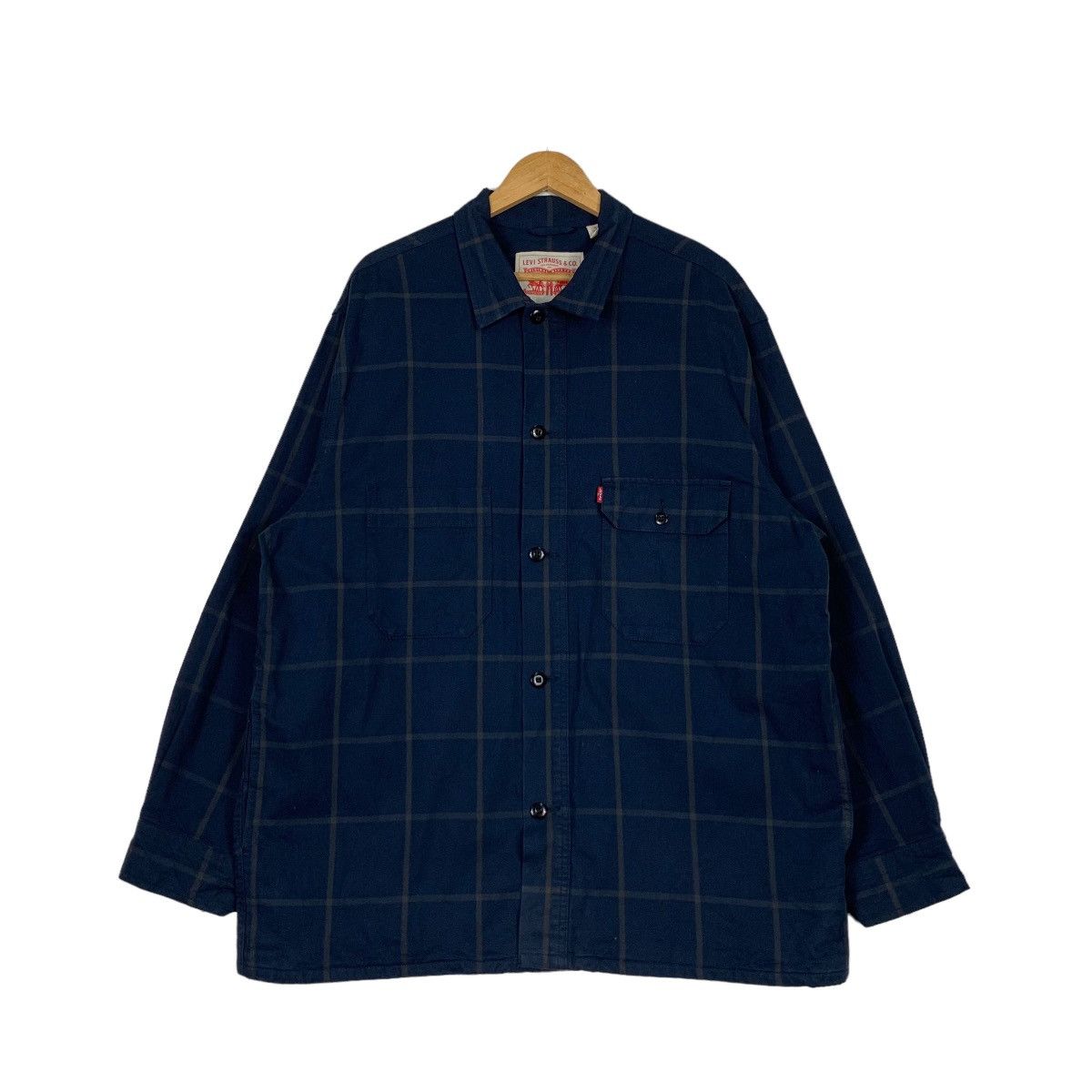 Levi's LEVIS Checked Work Shirt Flannel Jacket #1131-C52 Size US XL / EU 56 / 4 - 1 Thumbnail