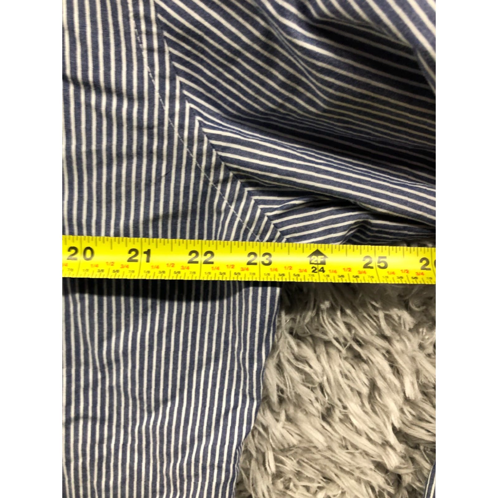 Vintage Goodfellow Shirt Mens L Long Sleeve Button-Down Blue Striped Easy Care Embroidered Logo Size US L / EU 52-54 / 3 - 4 Thumbnail