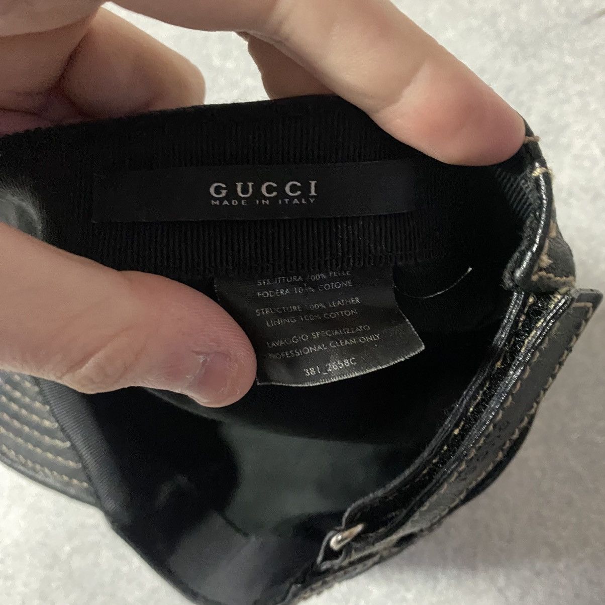 Gucci Gucci cap monogram leather rare luxury Icon logo Size ONE SIZE - 7 Thumbnail