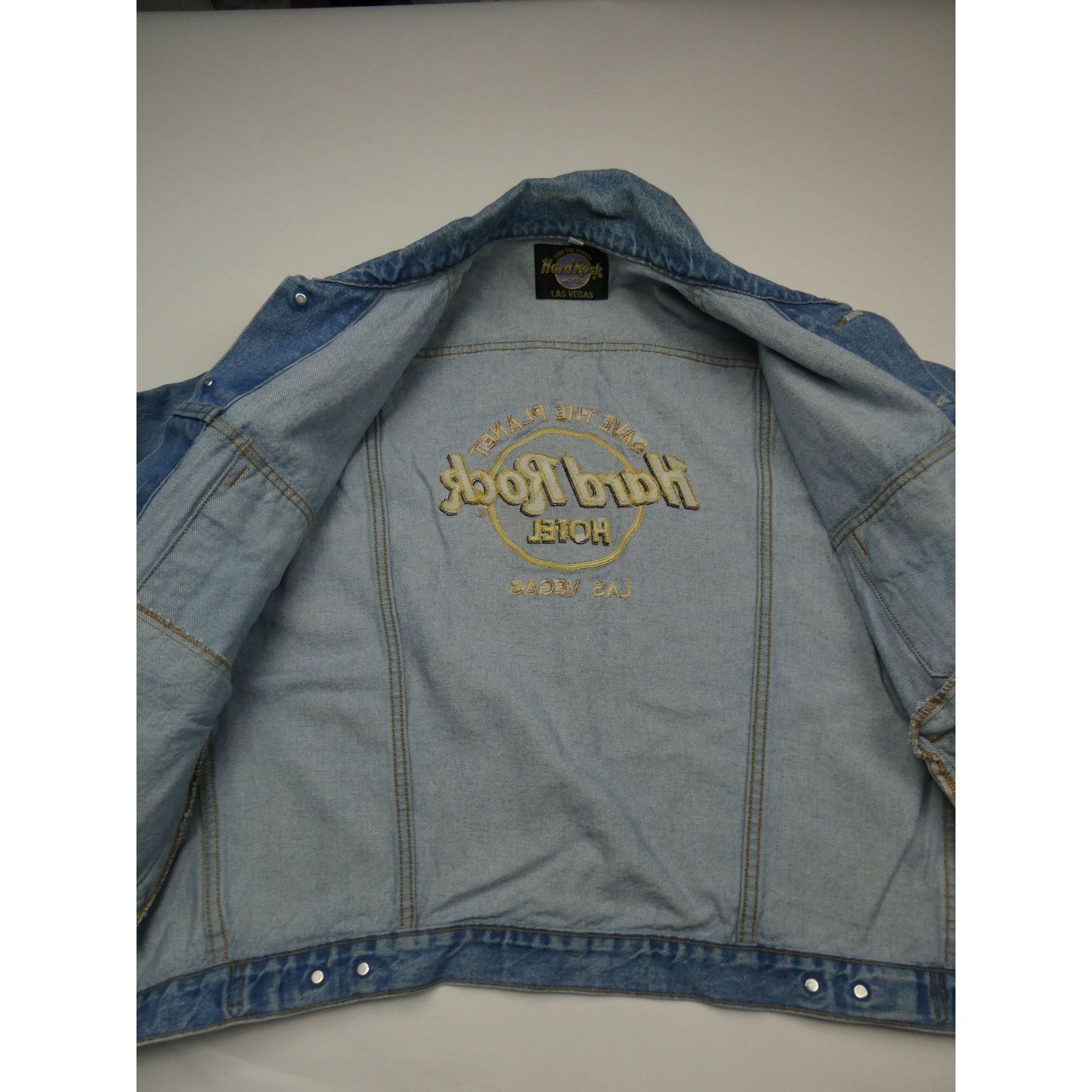 Hard Rock Cafe Hard Rock Hotel Las Vegas denim jacket, large, Made in USA Size US L / EU 52-54 / 3 - 2 Thumbnail
