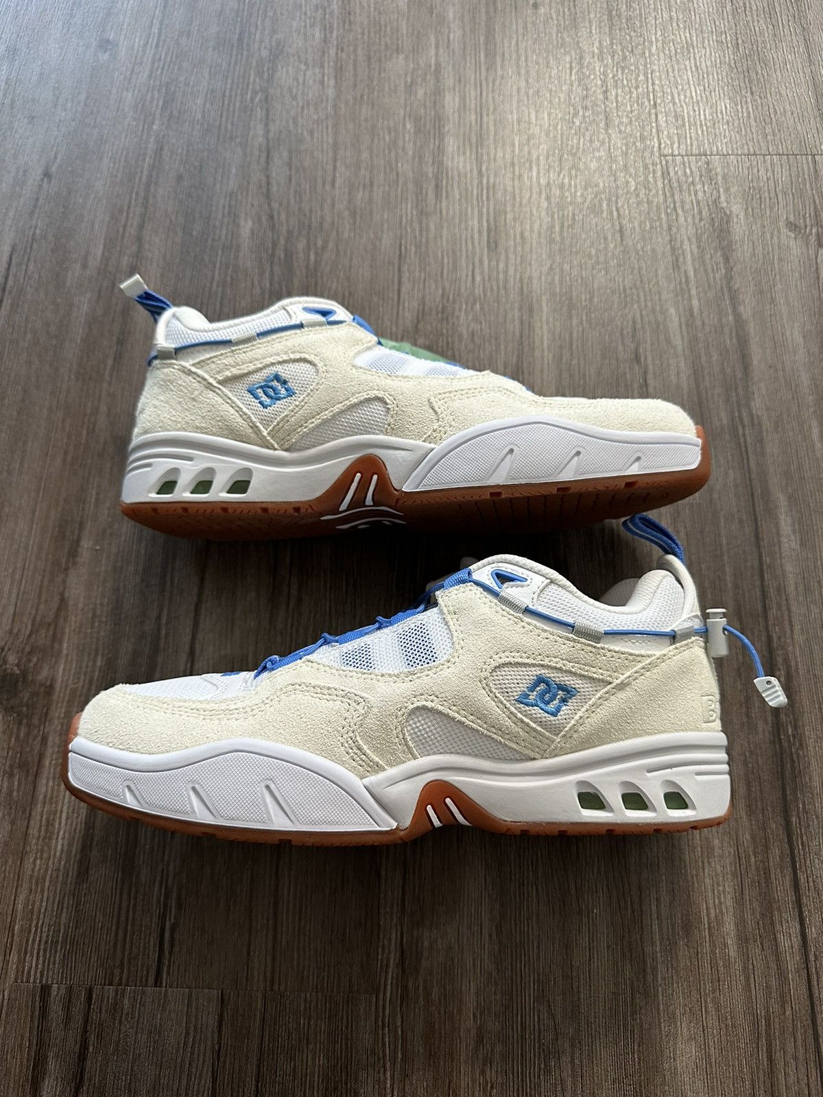 image of Dc x Extra Butter Khalis OG Sneakers Size 10 in White/Blue, Men's