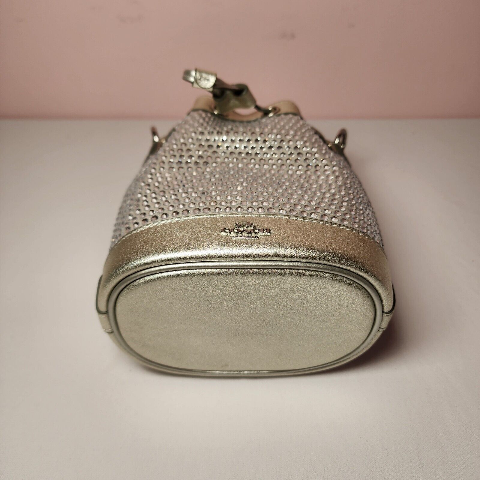 Coach NWT Coach CW301 Mini Bucket Bag With Crystal Silver Size ONE SIZE - 5 Thumbnail