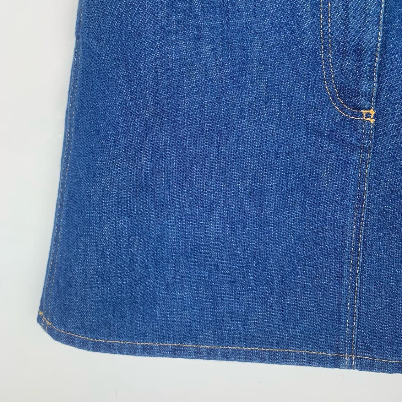 Gucci Gucci Blue Cotton Denim Skirt With Leather Belt & Logo Accen Size 25" / US 0 / IT 36 - 5 Thumbnail