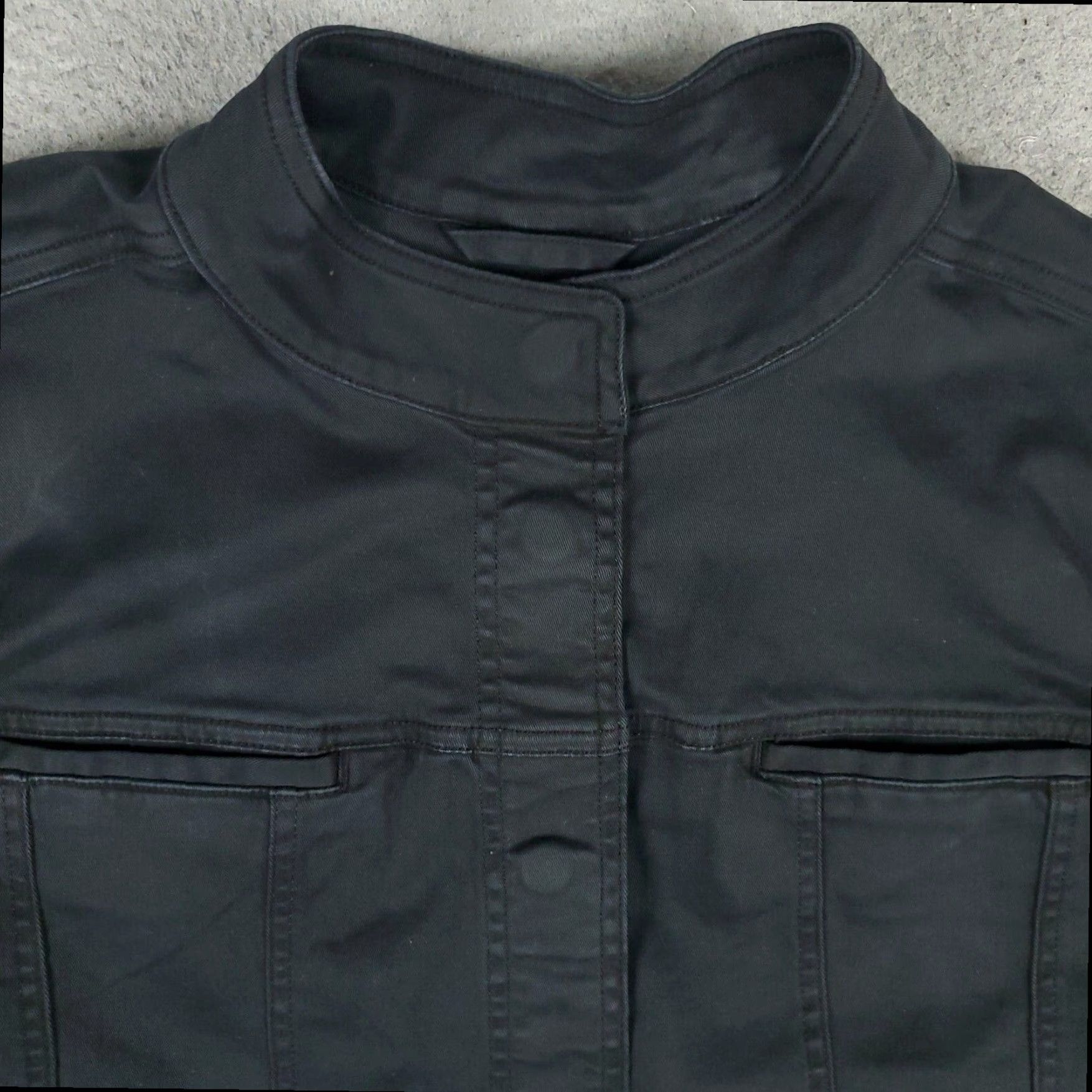 Lucky Brand Lucky Brand Womens Black Canvas Button Jacket, XL, All Seasons, Pockets Size XL / US 12-14 / IT 48-50 - 2 Thumbnail