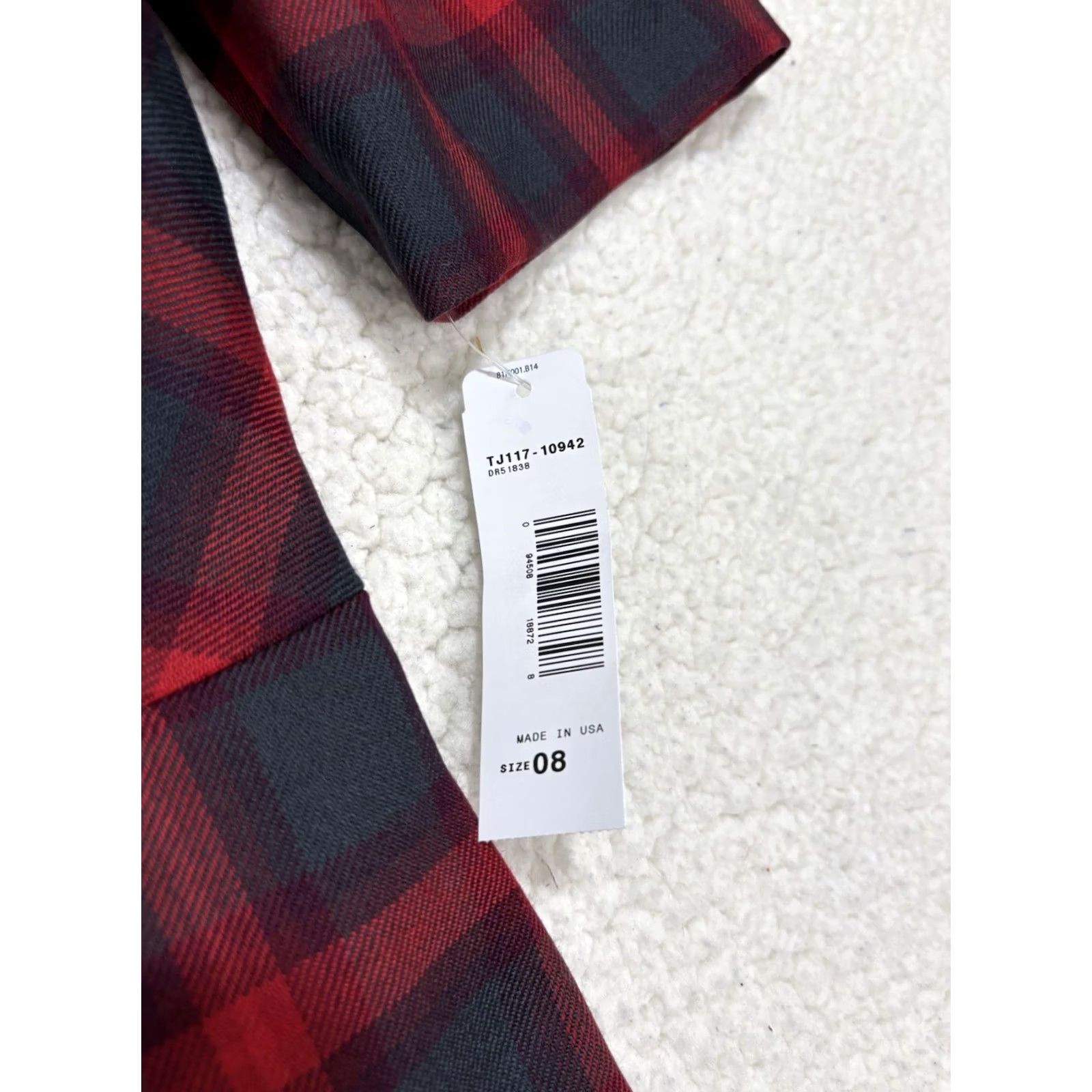 Pendleton Pendleton Dress 100% Virgin Wool Plaid V-Neck Red Midi A-Line Women 8 NWT USA Size M / US 6-8 / IT 42-44 - 2 Thumbnail