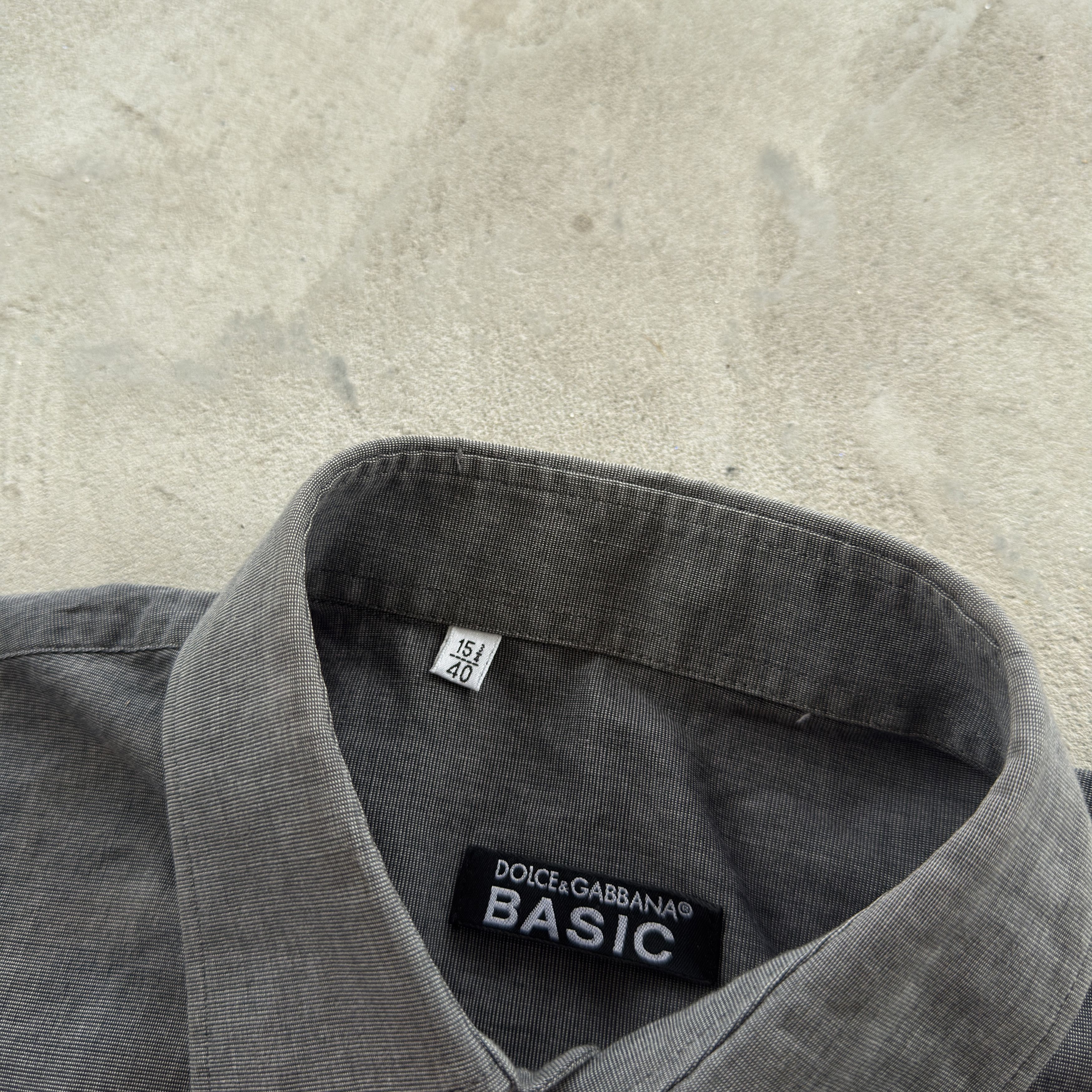 Dolce & Gabbana Dolce & Gabbana Basic Grey Fine Stripe Button Shirt 15/40 Size US M / EU 48-50 / 2 - 6 Thumbnail