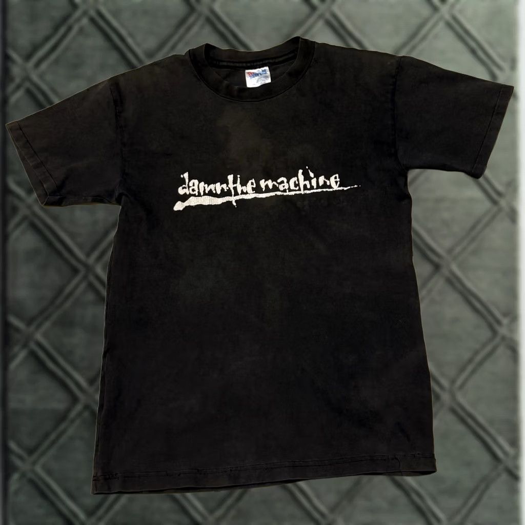 Hanes VINTAGE RARE 90s Damn The Machine Shirt XL Megadeth Metallica Rage Mustaine Poland Shirt Men Black Crew Neck Short Sleeve Hanes Cotton Size US XL / EU 56 / 4 - 1 Thumbnail