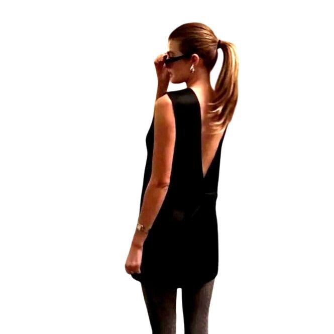 Other Black Satin Mini Dress Size S Very Low Back Day Dreamer Back Size S / US 4 / IT 40 - 1 Thumbnail