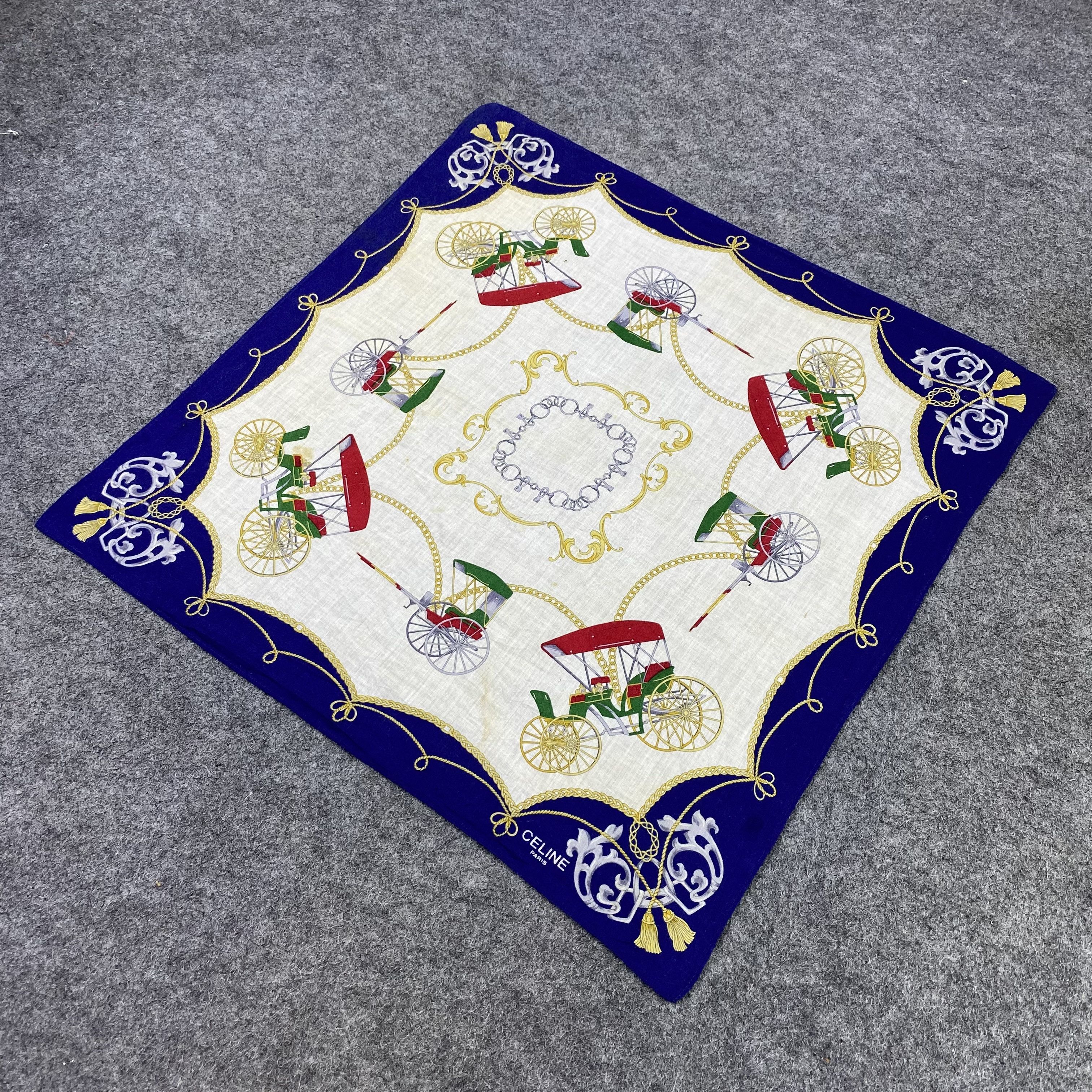 Vintage Celine Handkerchief / Bandana / Neckerchief-B2270 Size ONE SIZE - 4 Thumbnail