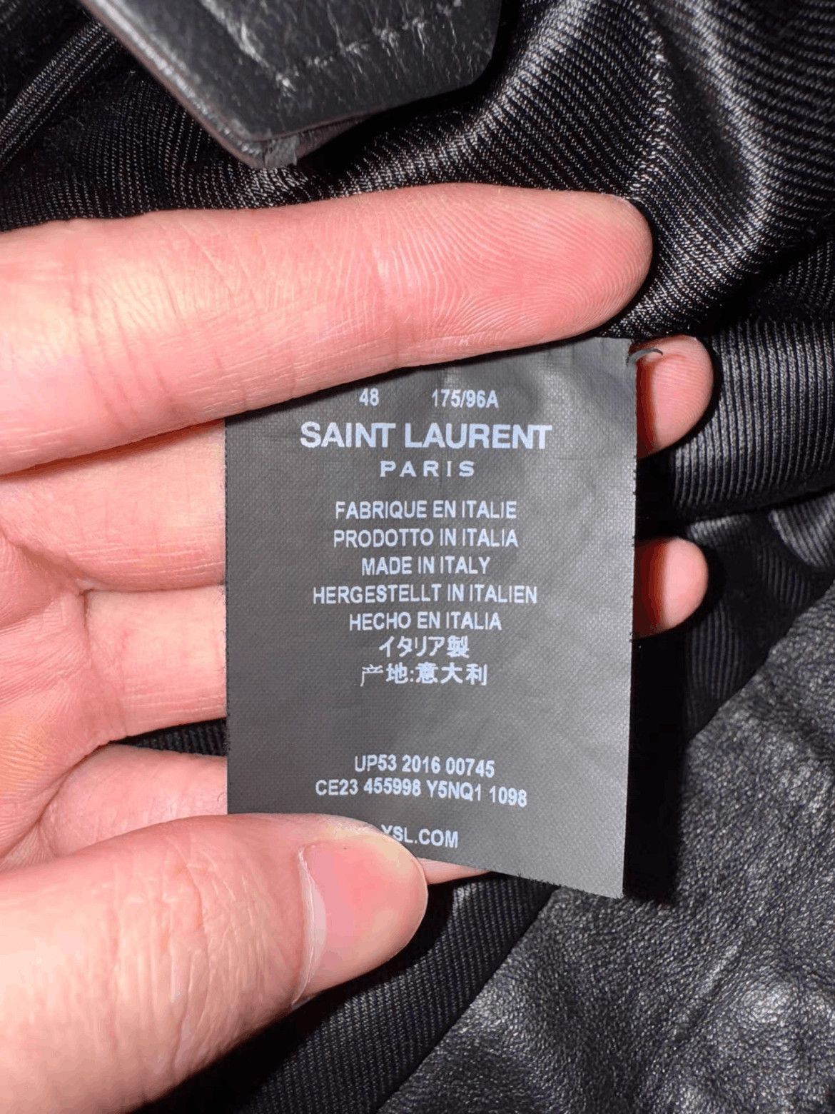 Saint Laurent Paris Saint Laurent Paris by Hedi 16AW Bloodtooth Leather Jacket- Size US M / EU 48-50 / 2 - 5 Thumbnail