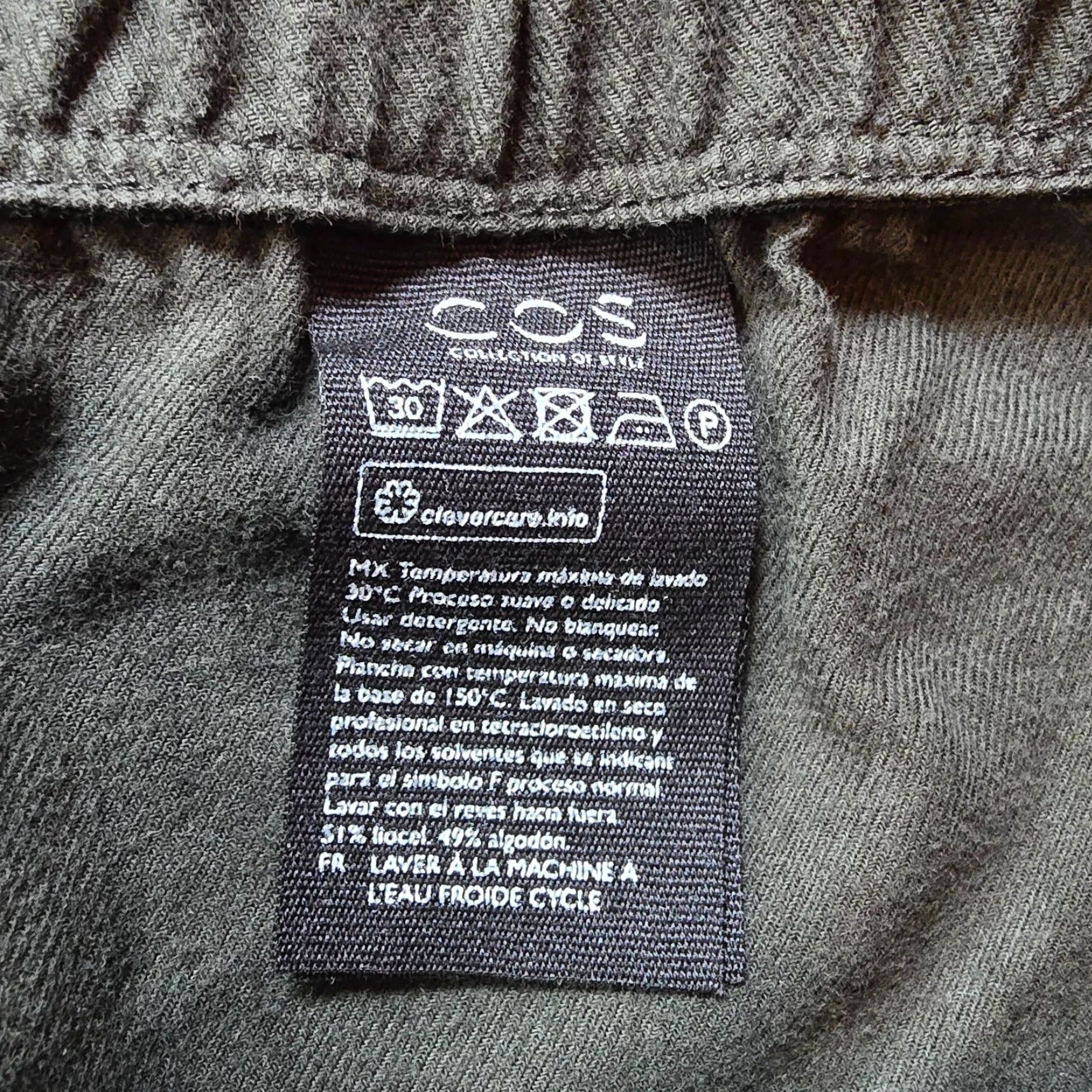 Cos COS Pants Womens Large Green Joggers Lyocell Pull On Pockets Casual Twill High Rise Tapered Inseam 29" Beachy Lounge Denim? Size 36" / US 14 / IT 50 - 5 Thumbnail
