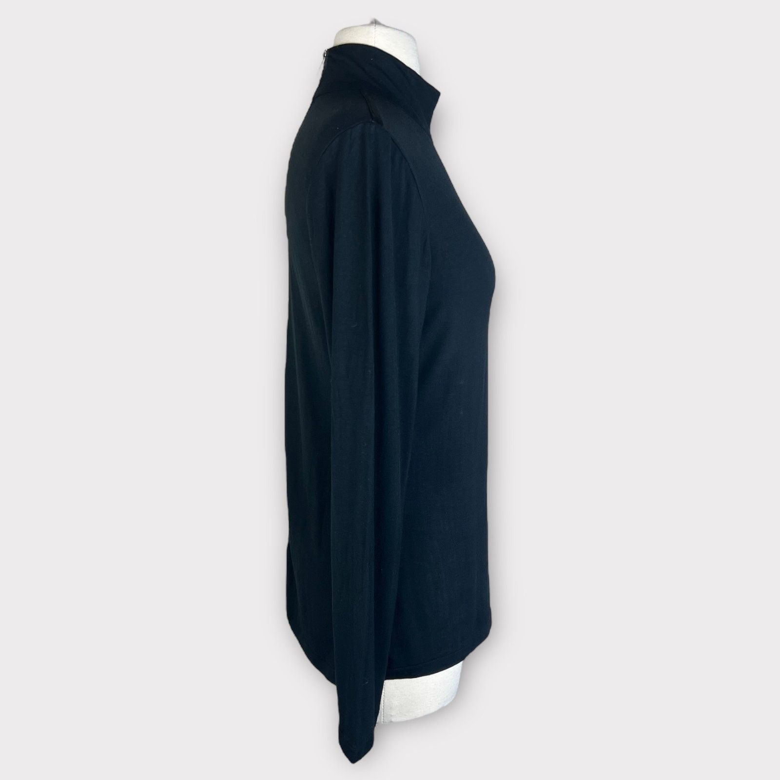 Nordstrom Premise Studio | NWT Mock Turtleneck Black Long Sleeve Top Size S / US 4 / IT 40 - 2 Thumbnail