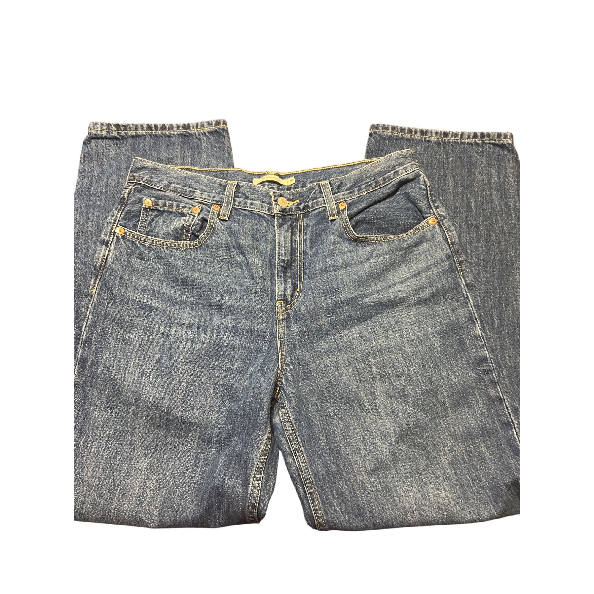Levi's Levis Low Pro Straight Jeans Mens Blue Denim 100% cotton Si Size US 31 - 1 Thumbnail