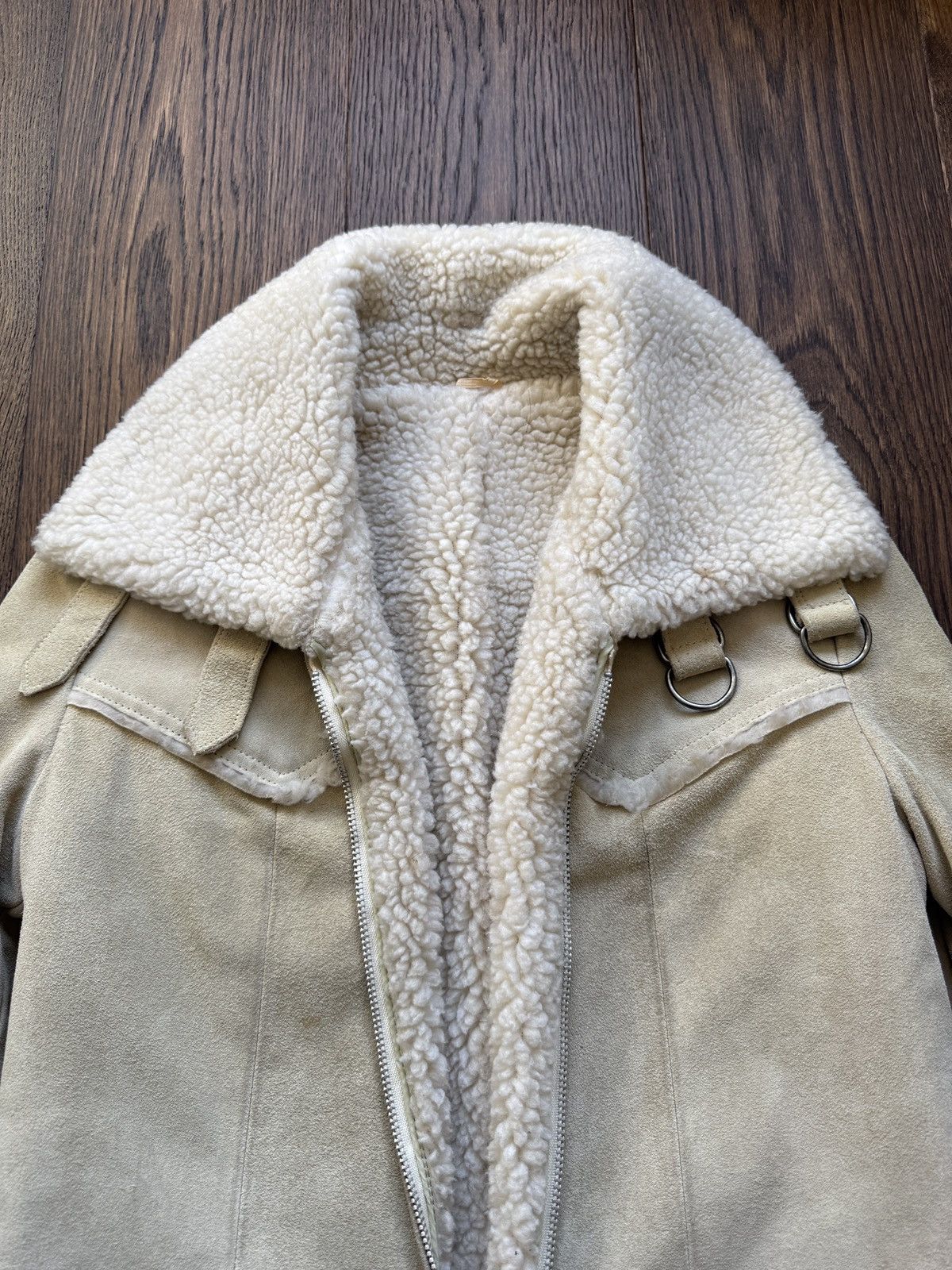 Vintage Vintage 60s Suede Shearling Women's Coat Size M / US 6-8 / IT 42-44 - 4 Thumbnail