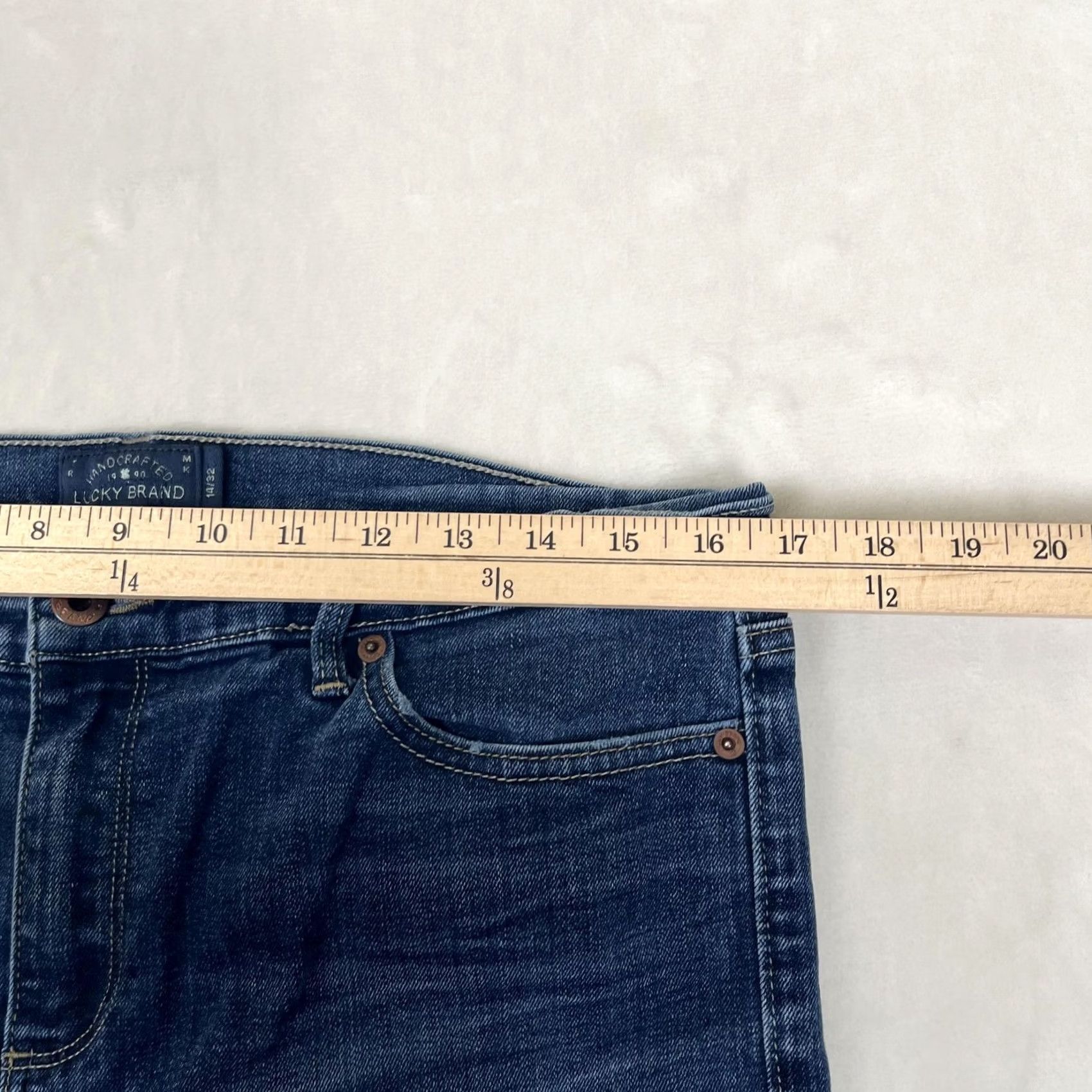 Lucky Brand Lucky Brand Brooke Skinny Jeans Womens 14 Blue Medium Wash Denim Slim 5-Pocket Handcrafted Logo Buttons Zip Fly Pants Womens Size 36" / US 14 / IT 50 - 3 Thumbnail