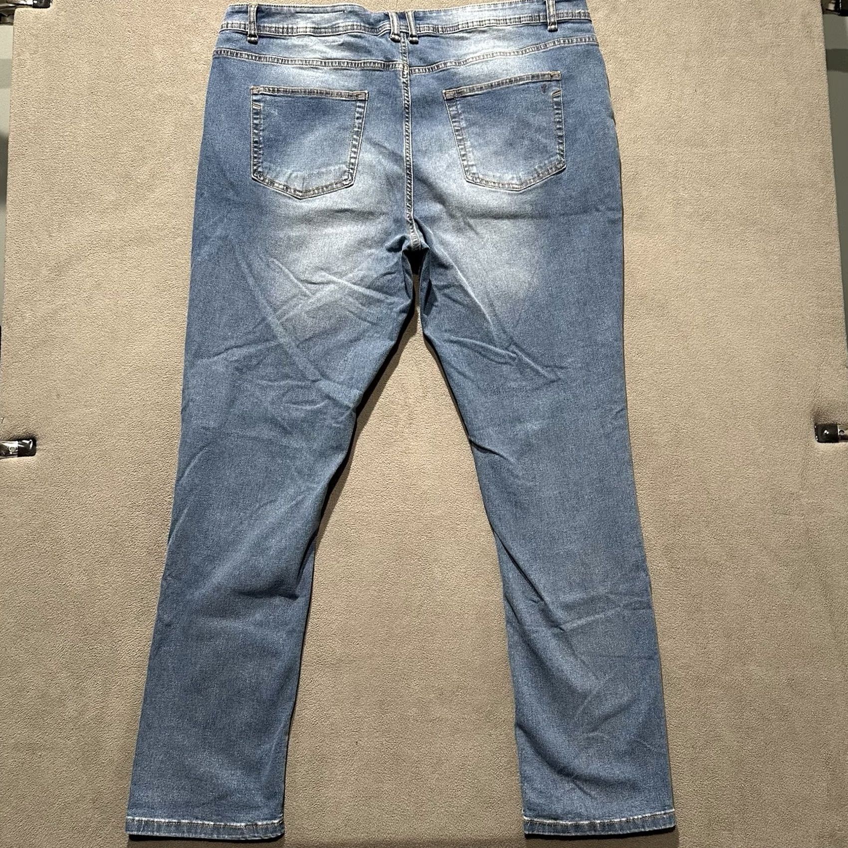 Denime The Perfect Jean NYC Jeans Men 42x34 Blue Skinny Stretch Denim Size US 42 / EU 58 - 2 Thumbnail