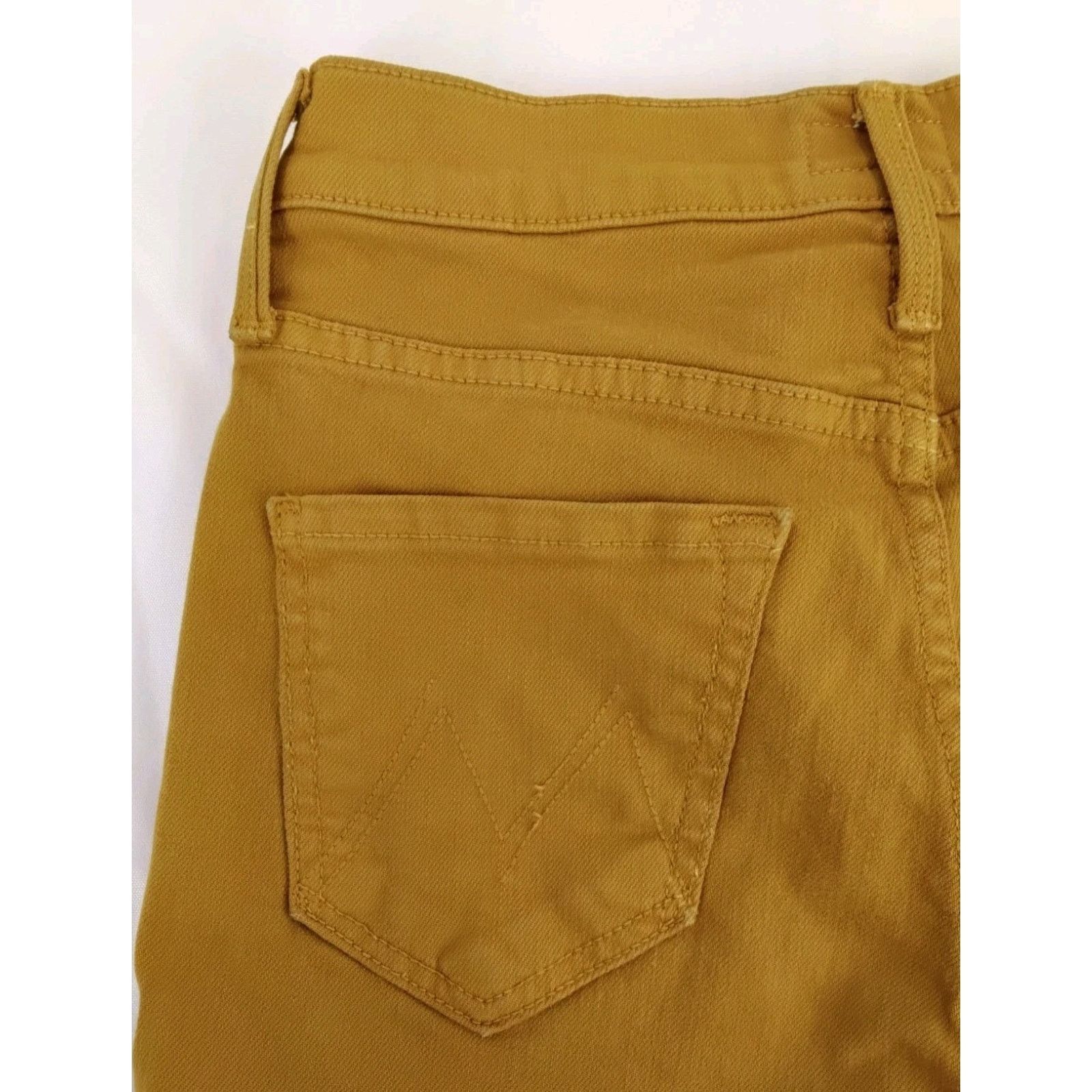 MOTHER Mother Tomcat Ankle Fray Jeans Women's 25 Mustard Yellow Size 25" / US 0 / IT 36 - 8 Thumbnail