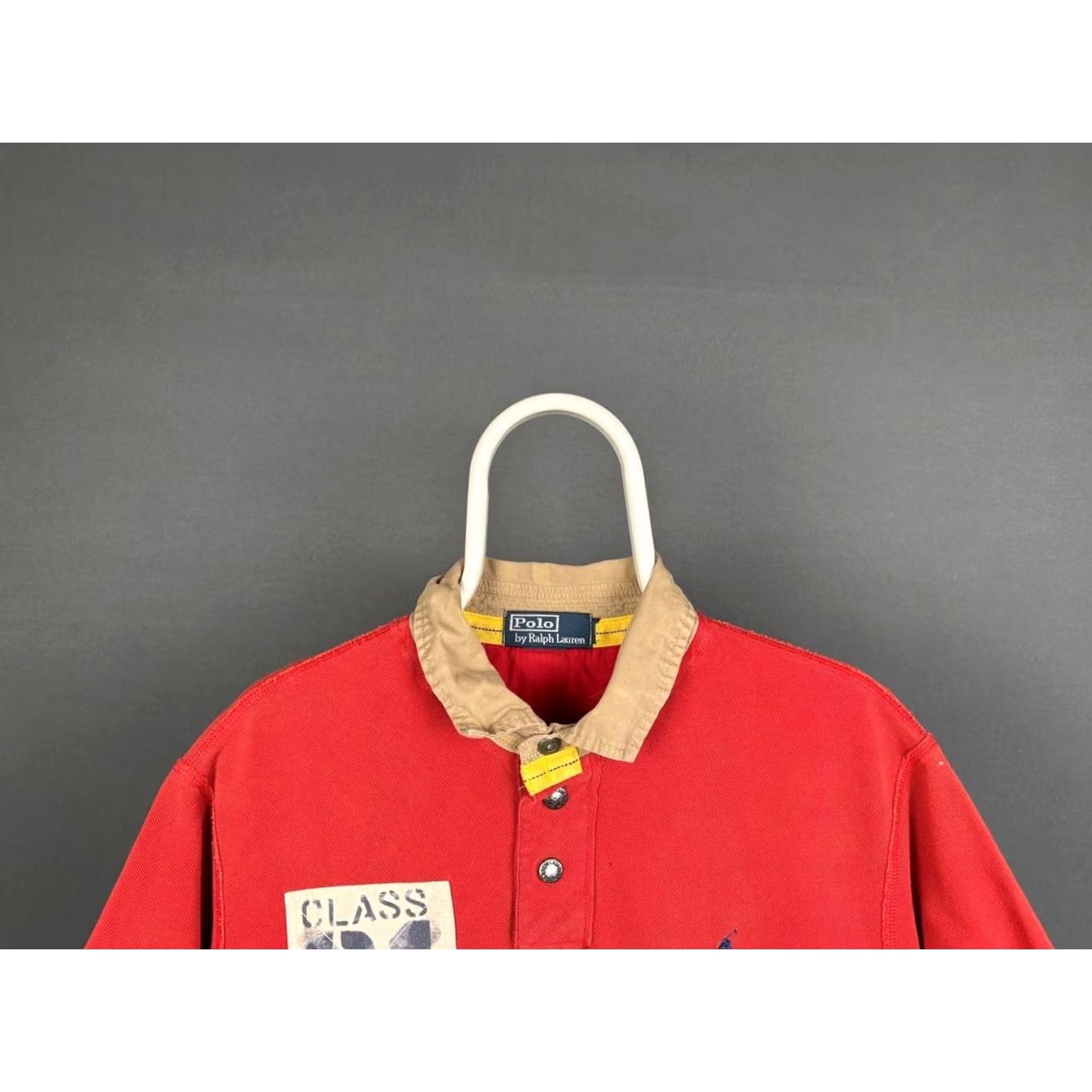 Polo Ralph Lauren Ralph Lauren Polo Shirt Mens Class C1 Polo Cotton Striped Short Sleeve Red Button Size US M / EU 48-50 / 2 - 7 Thumbnail